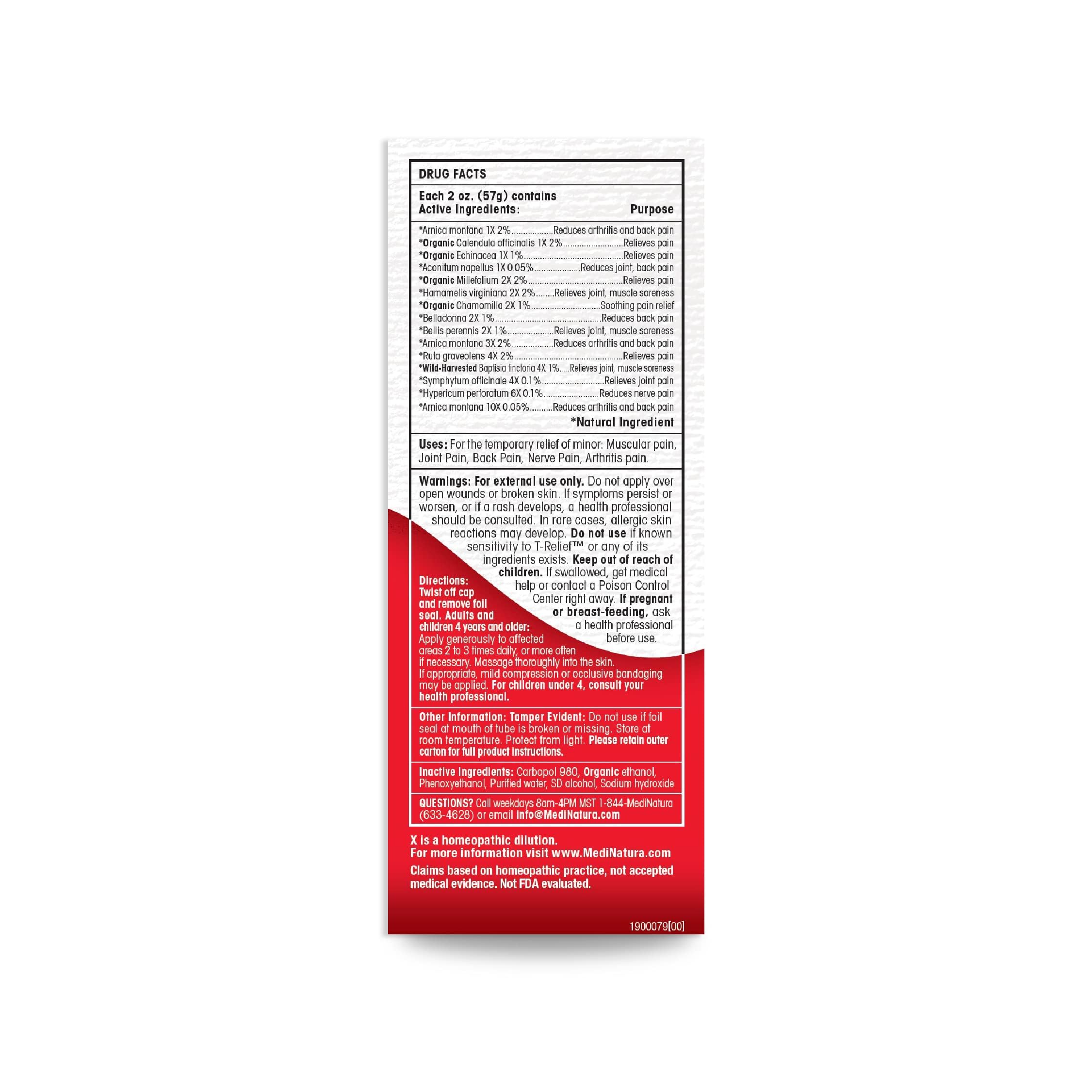 MediNatura T-Relief Extra Strength Discomfort Relief Gel-Extra-Strength Arnica Gel for Fast-Acting Relief-Supports Mobility & Body Aches-Homeopathic & Plant-Based-Paraben-Free-Non-Sticky - 2 oz MediNaturaAu supplements