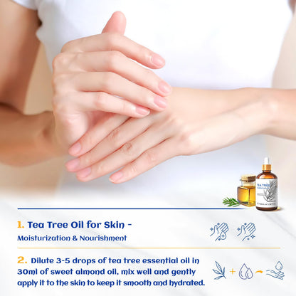 HIQILI Tea Tree Essential Oil (100 ML), 100% Pure for Toenail Fungus, Hair Damage HIQILIUS supplements