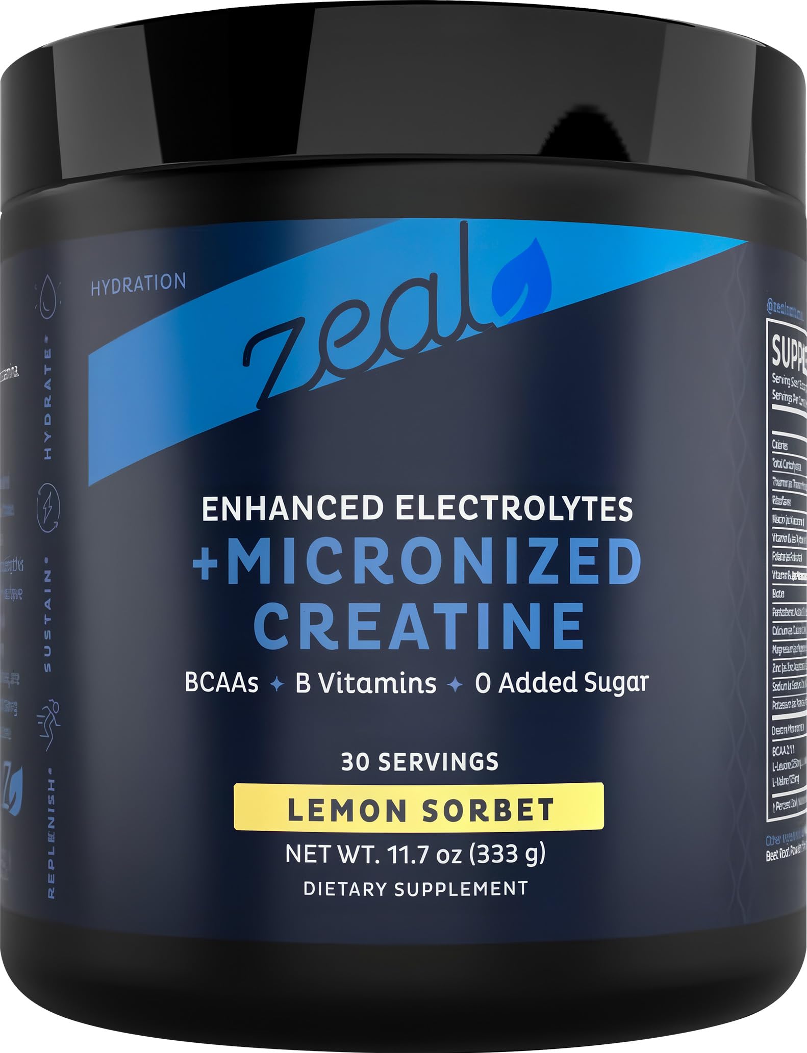 Zeal Naturals Creatine with Electrolytes & Brain Health Nootropics - 30 Servings | Women's Support for Energy, Strength, Focus, & Hydration with B Vitamins | Lemon Sorbet | Zero Sugar No Bloat Formula Zeal NaturalsAu supplements