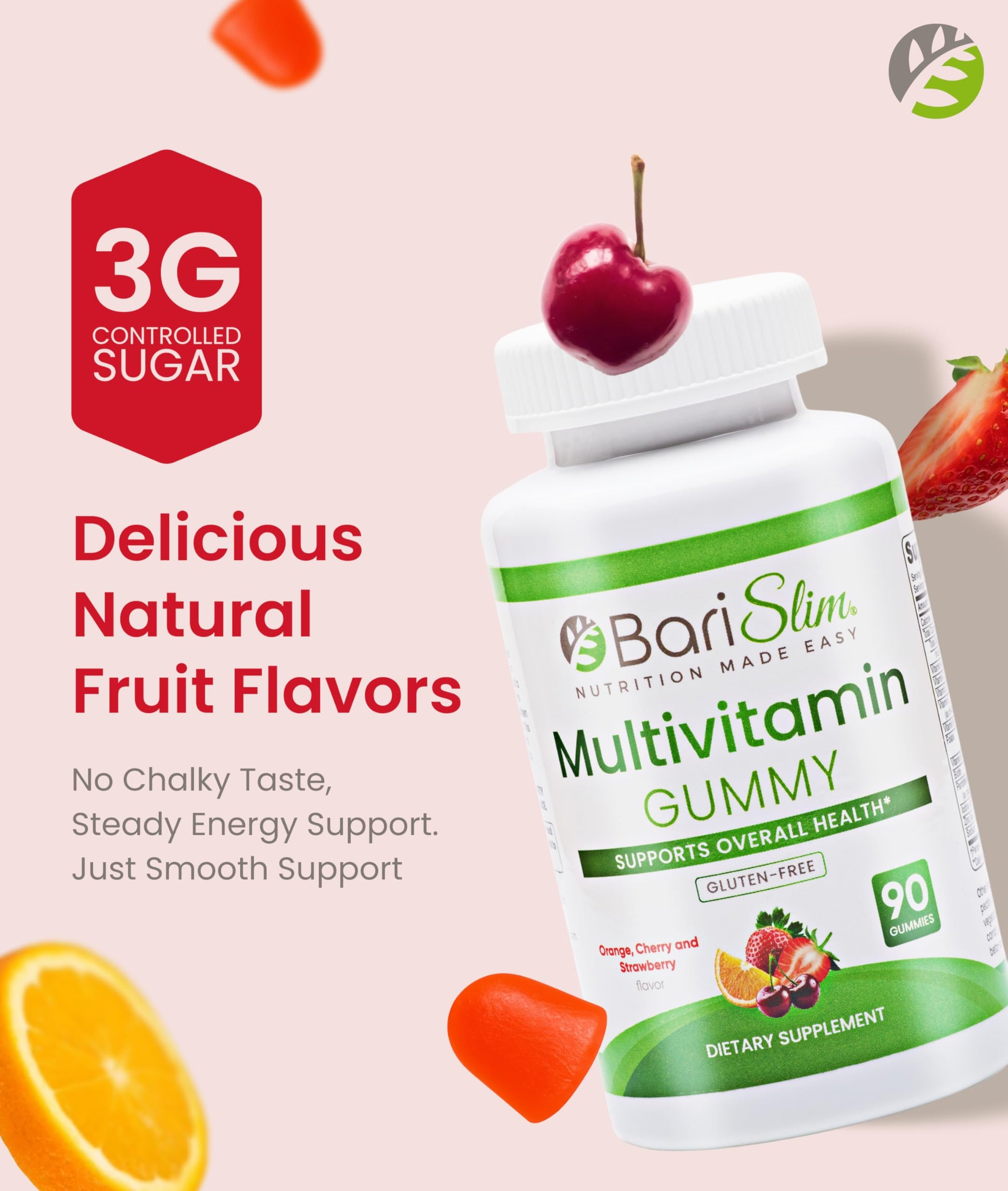 BariSlim Bariatric Chewable Multivitamin Gummies - Specially Formulated Gummy Vitamin for Patients After Weight Loss Surgery - Easy to Digest BariSlimAu supplements
