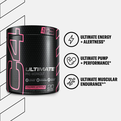 Cellucor C4 Ultimate Pre Workout Powder Strawberry Watermelon - Sugar Free CellucorUS supplements