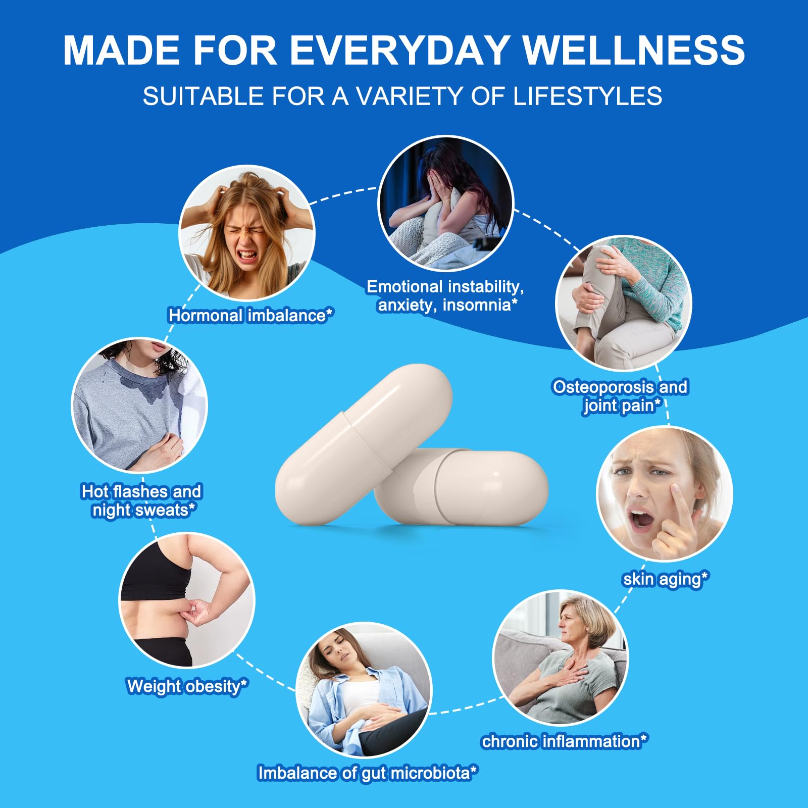 Natprime Menopause Supplements for Women - 60 Billion CFU Akkermansia Probiotic for Hormonal Balance, Night Sweats, Hot Flashes Relief, Gut Health, Mood Support & URO Viginal probiotic - 60 Ct 30 Day NatprimeAu supplements