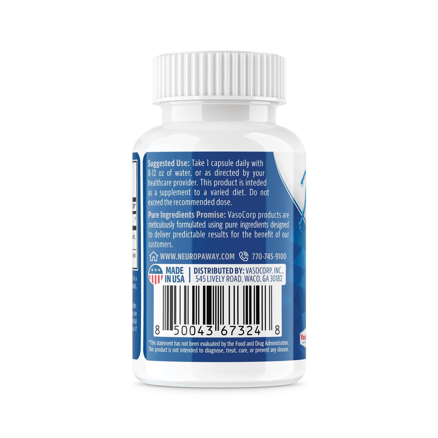 NeuropAWAY Elements Acetyl L-Carnitine 500mg 60ct Acid Resistant Capsules (60 500mg NeuropAWAYUS supplements