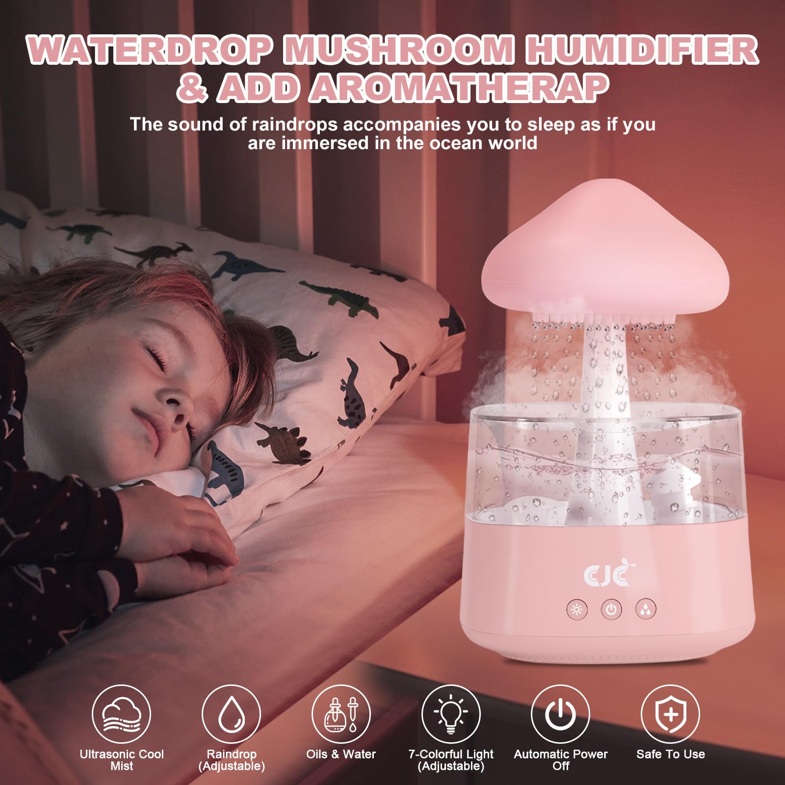 Humidifiers for Bedroom, 7 Color-Changing Led Night Lights, Aromatherapy Essential Oil cjcAu supplements