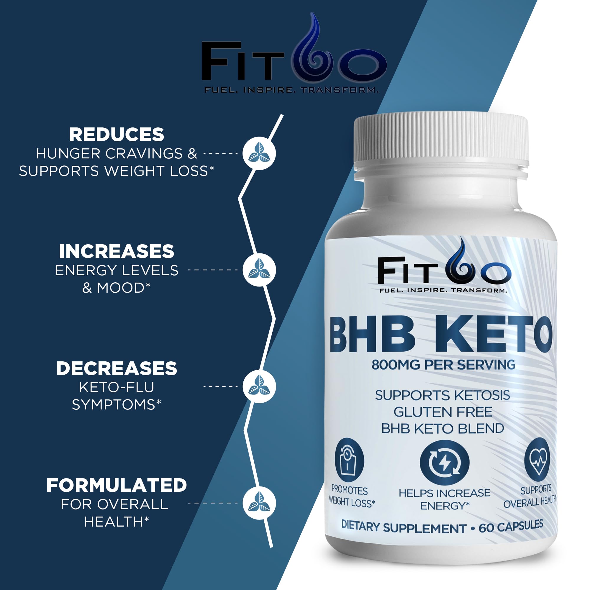 FIT60 Keto Diet Pills for Men & Women - Boost Energy and Mental Clarity for Enhanced Focus FIT60US supplements