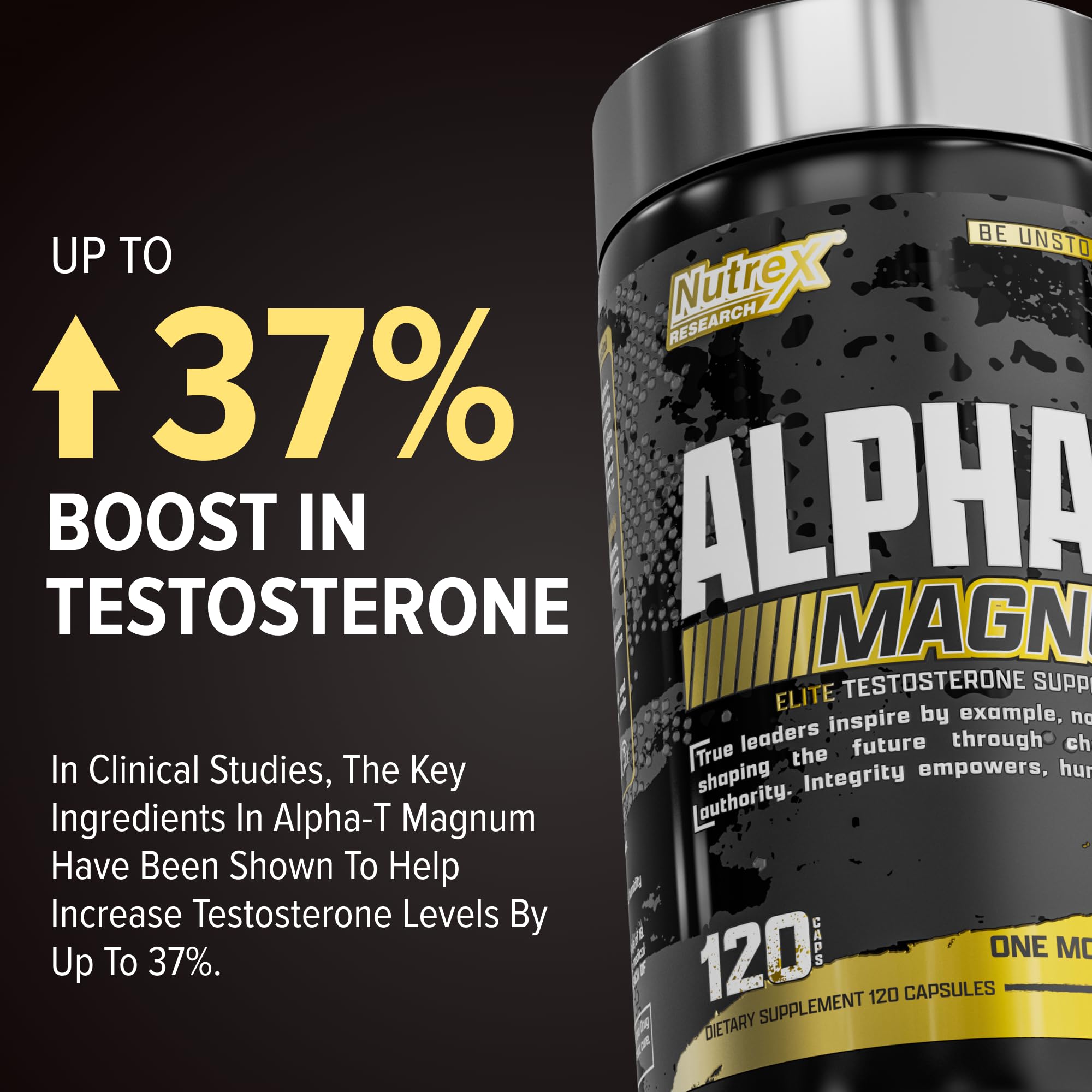 Nutrex Research Alpha-T Magnum Testosterone Support for Men | Anabolic Supplement with Tongkat Ali, Fadogia Agrestis, Shilajit and Ashwagandha | Muscle Builder for Strength, Growth & Hormone Balance Nutrex ResearchAu supplements