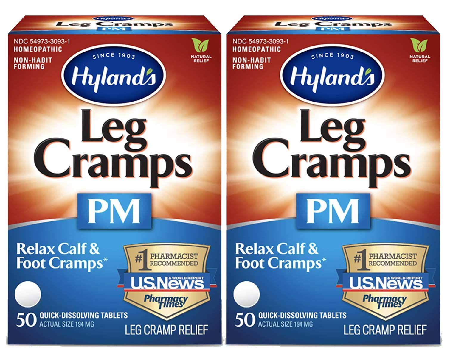 Hyland's Leg Cramps PM Tablets 50 ea 50 Count (Pack of 2) Hyland'sAu supplements
