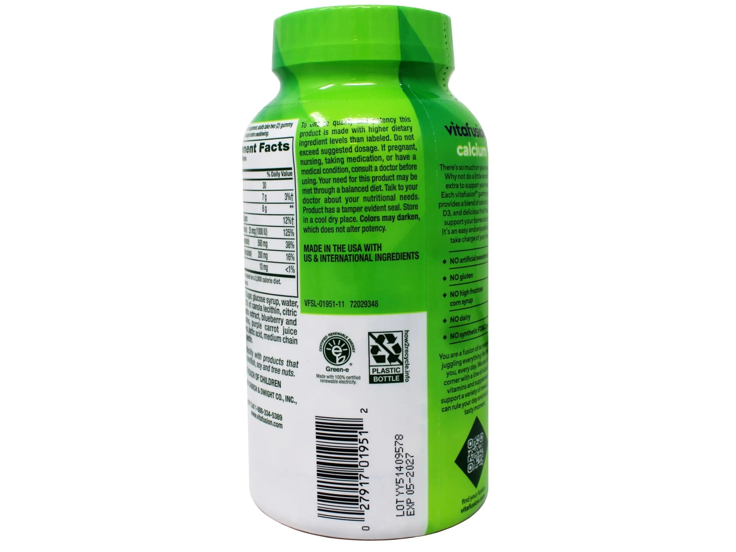 Vitafusion Calcium Adult Gummy Vitamins, 100 Gummy Vitamins VitafusionAu supplements