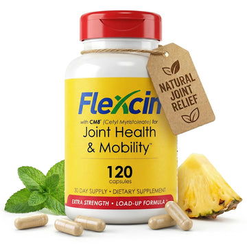 Flexcin Extra Strength Joint Formula with CM8 (Cetyl Myristoleate) - Joint Supplements for Men and Women with Glucosamine, MSM, Collagen Type II - 120 Capsules FlexcinAu supplements