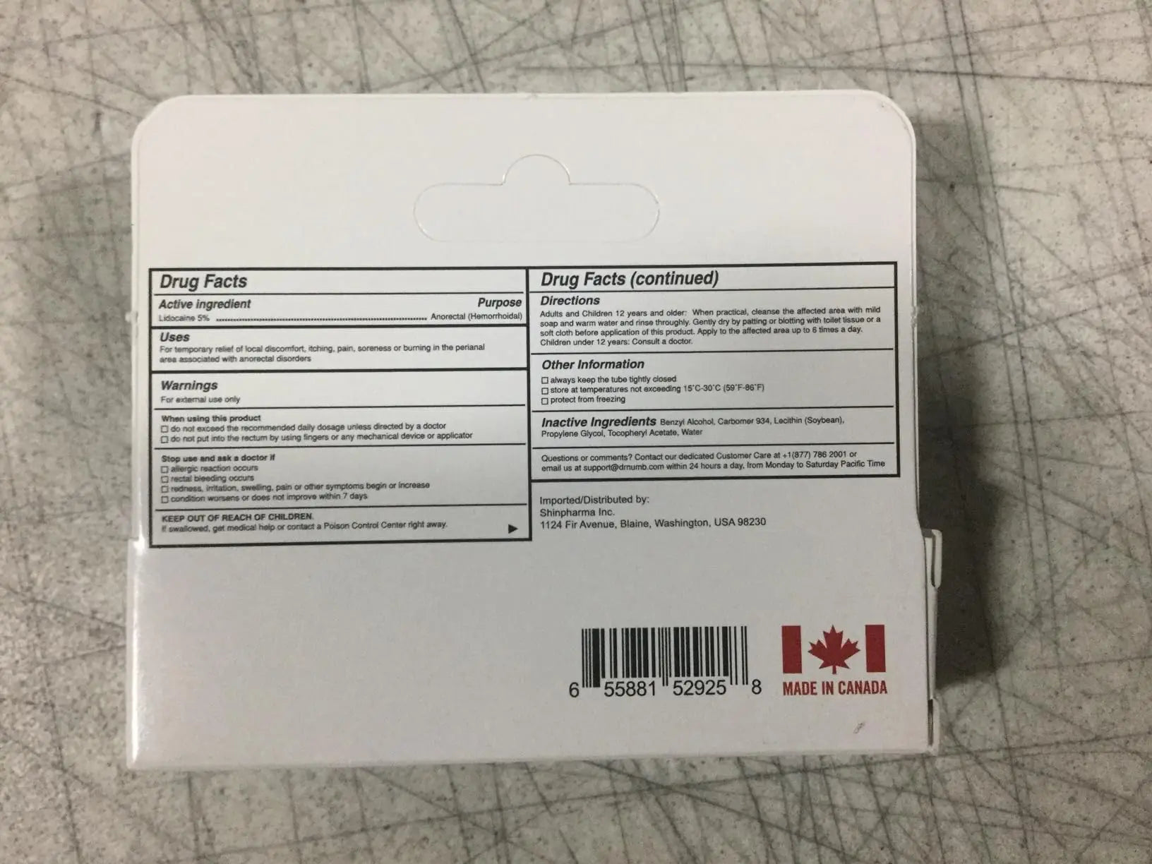 Dr. Numb 5% Lidocaine Numbing Cream, Nonprescription Maximum Strength Topical Anesthetic Cream - Temporary Relief of Pain, Itch, Discomfort for Hemorrhoid and Anorectal Uses - 10g Pack of 1 Dr. NumbAu supplements