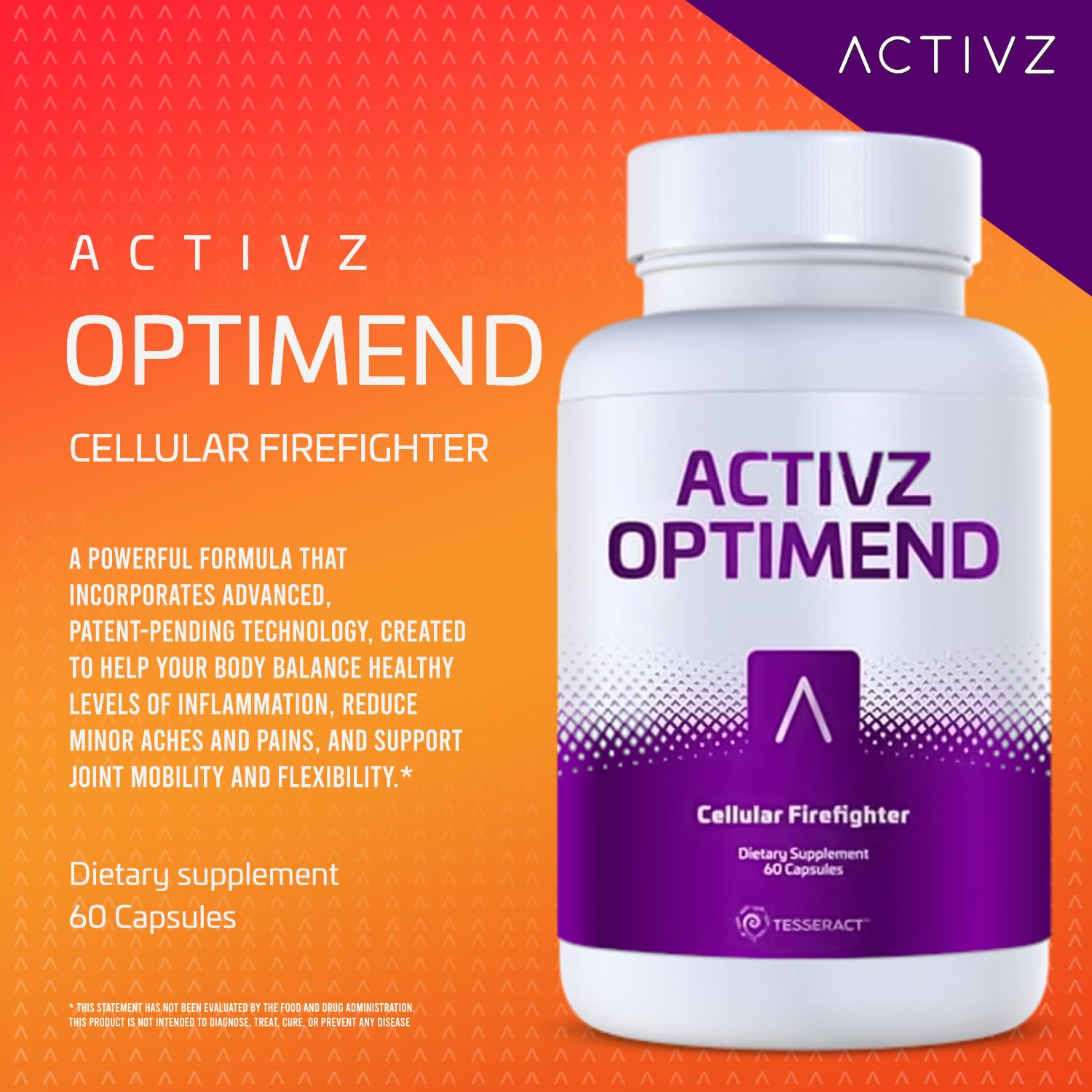 ACTIVZ Optimend - Advanced Joint Mobility and Comfort Support with Enhanced Bioavailability Using CyLoc Dextrin and DexKey Technology - 60 Capsules ACTIVZAu supplements
