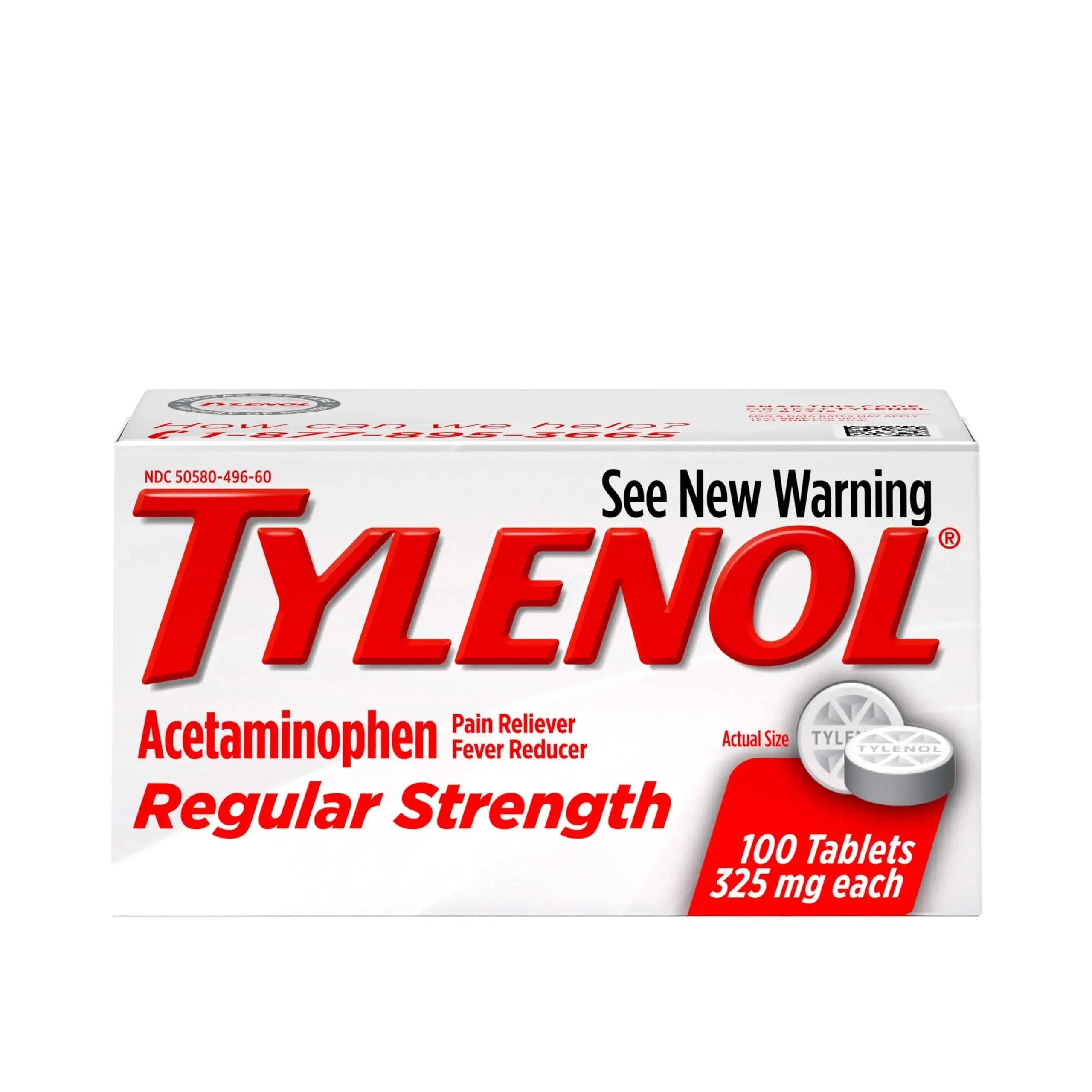Tylenol Regular Strength Tablets with 325 mg of Acetaminophen, Fever Reducer & Pain Reliever for Headache, Backache, Muscle Aches, Joint Pain & Menstrual Cramps, 100 ct TylenolAu supplements