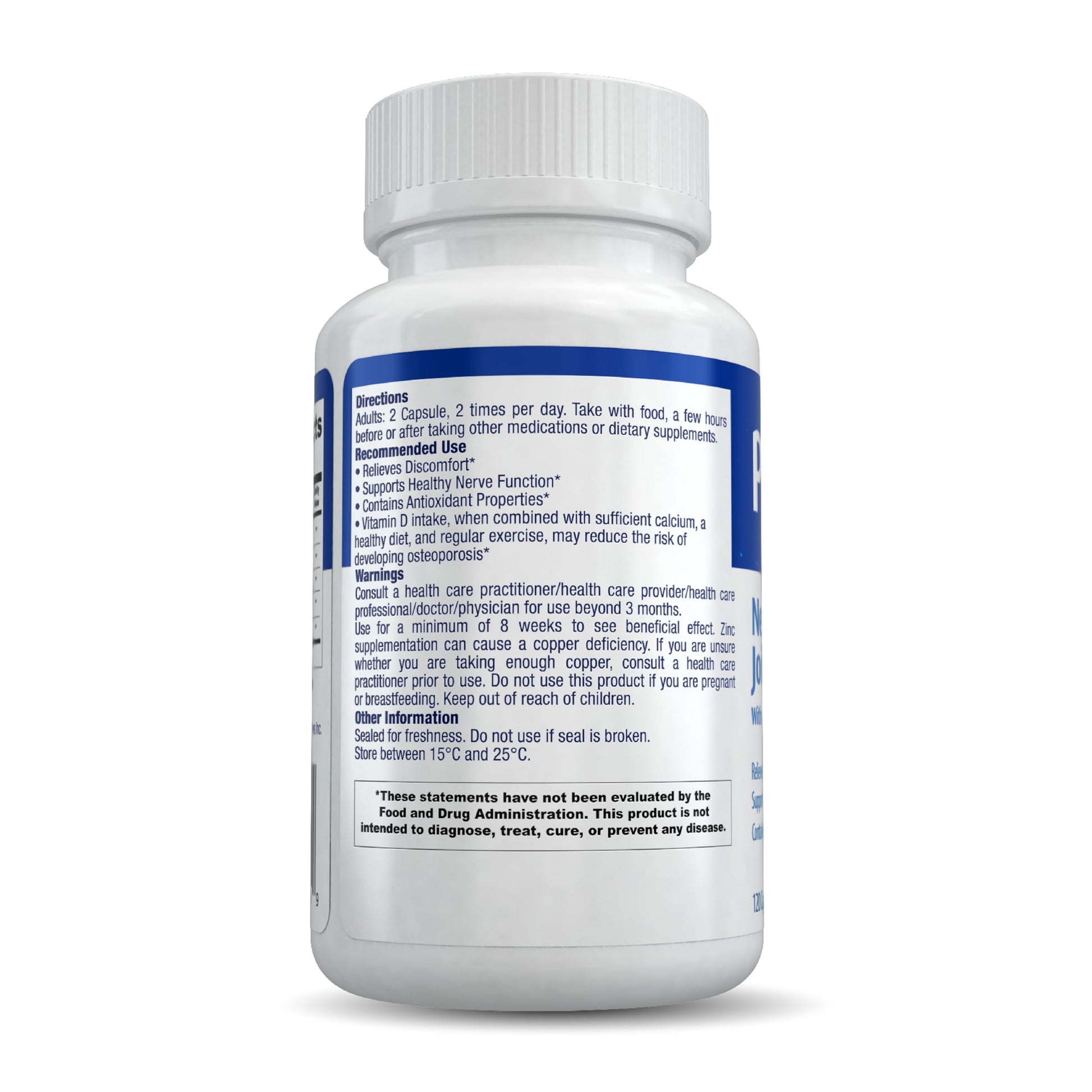 Pamidrol Nerve and Joint Support with Added Calcium 120 Capsules PamidrolAu supplements