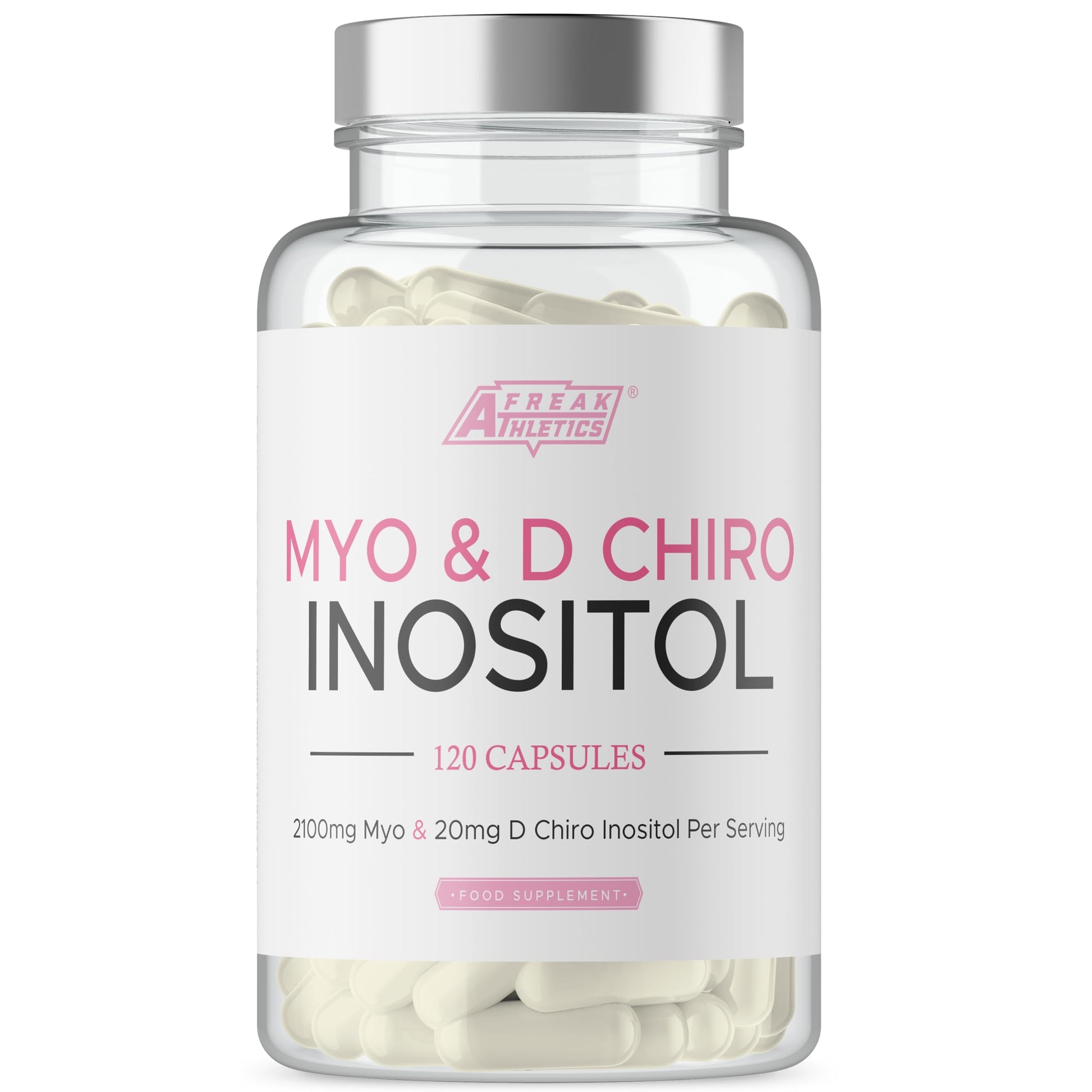Myo-Inositol & D Chiro Inositol - Supports Women with PCOS -120 Capsules - Promotes Freak AthleticsUS supplements