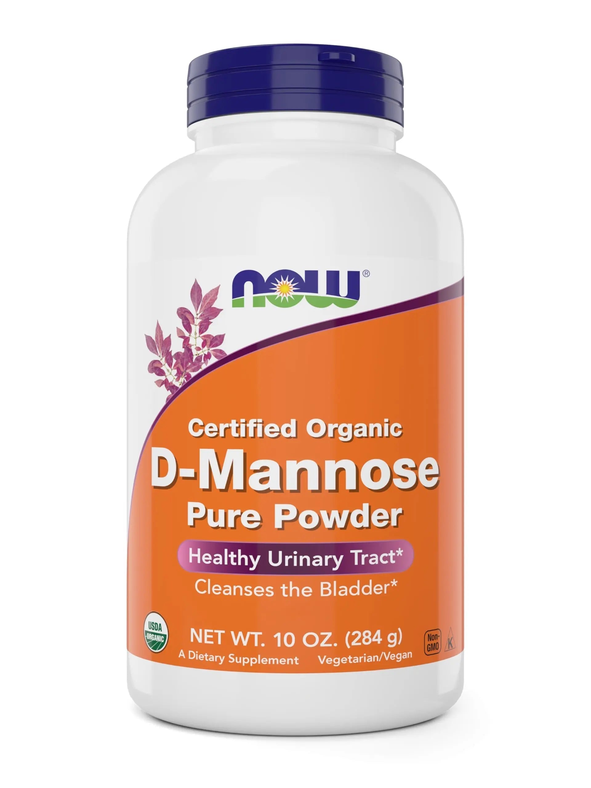 NOW Foods Pure, Organic D-Mannose 10 oz Powder - Bladder Cleanse and Urinary Tract Health Supplement - Non-GMO - Vegan Friendly - 2000mg / 2 Grams per Serving NOW FoodsAu supplements