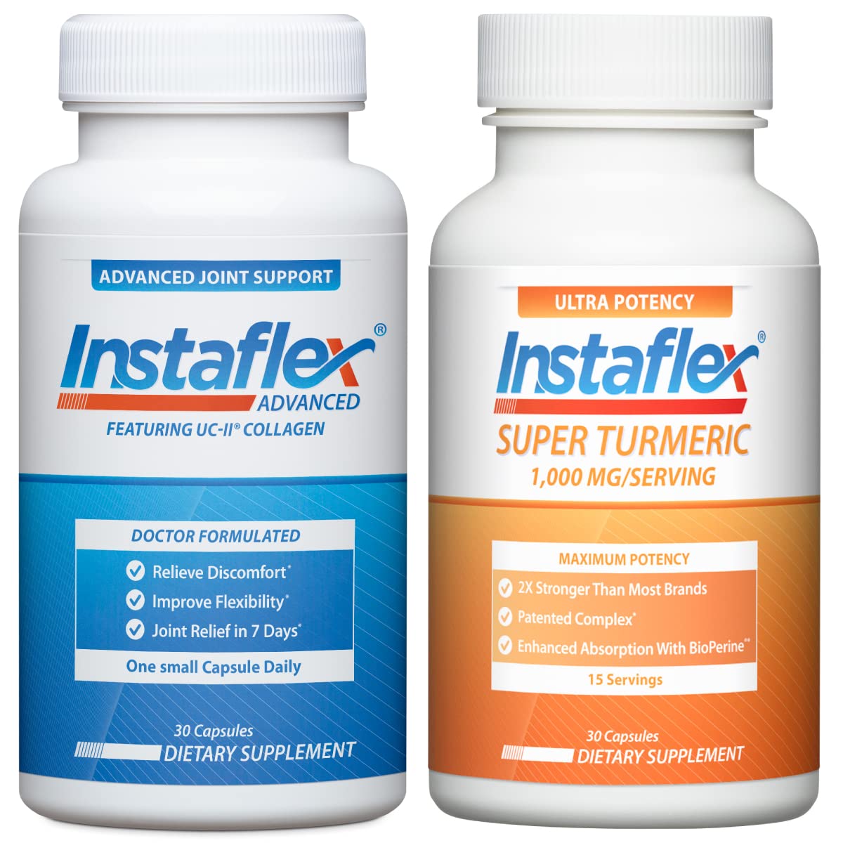 Instaflex Advanced Joint Support and Super Turmeric with Bioperine InstaflexAu supplements