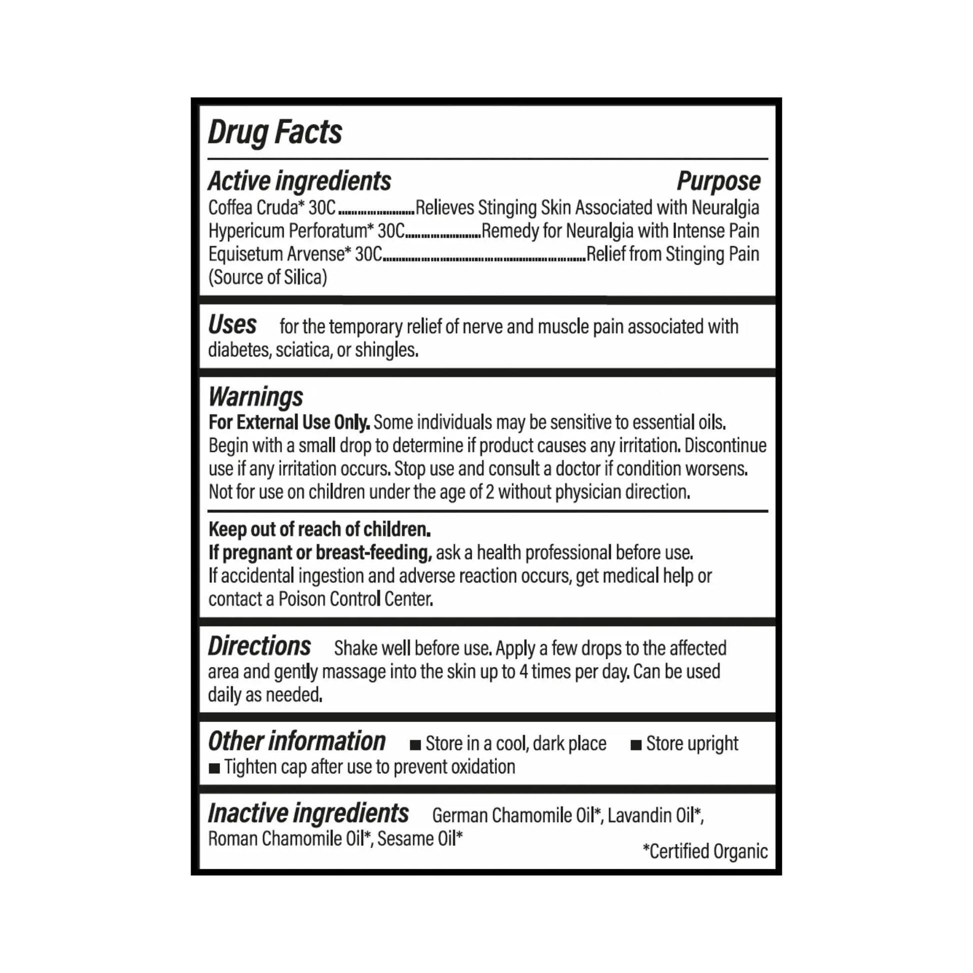 Forces of Nature Nerve Pain Management, Organic Topical Relief for Neuropathy & Nerve Discomfort, Homeopathic Medicine Supports Relief from Shooting Pains for Back, Hands, Legs and Feet, .37 fl oz Forces of NatureAu supplements