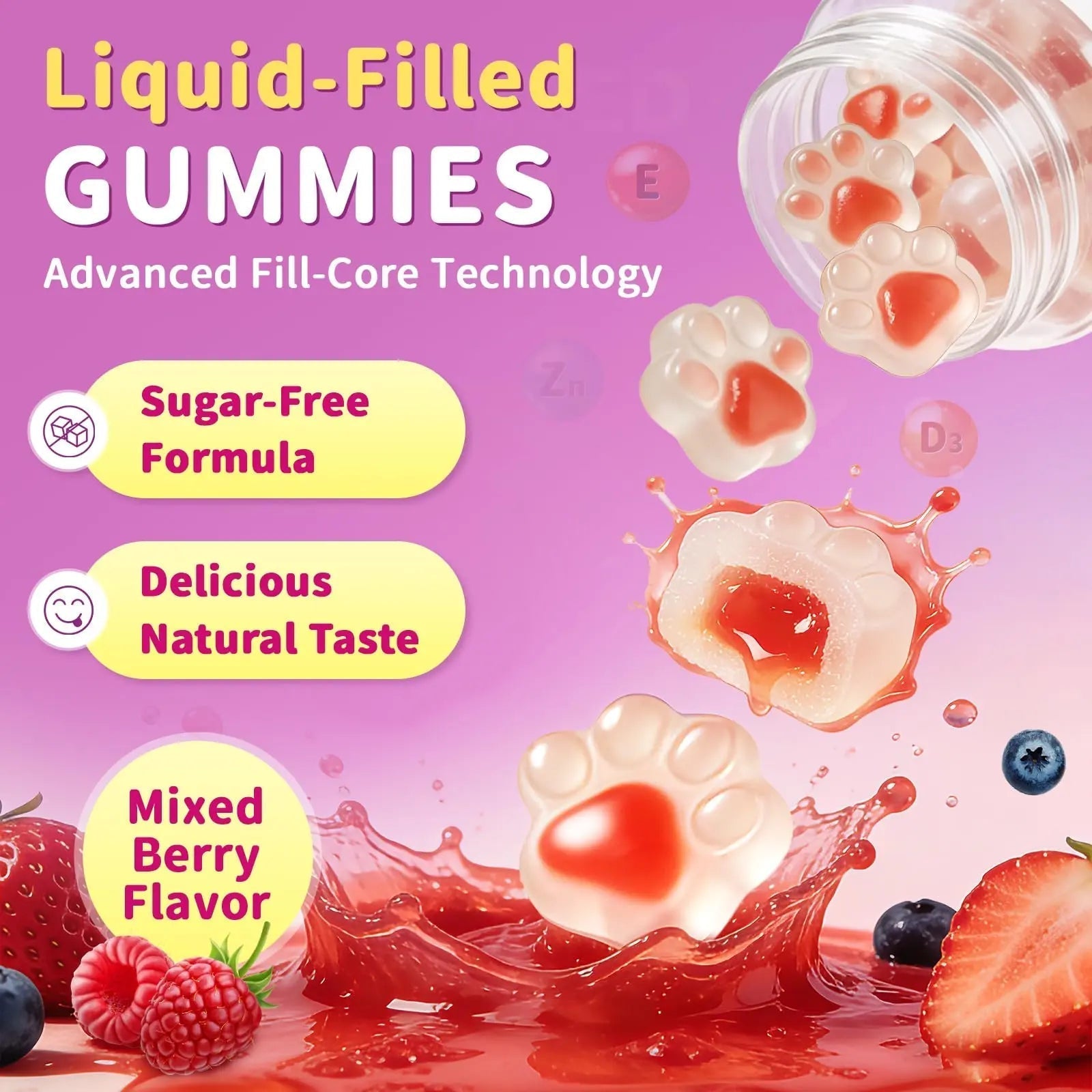Multivitamin for Women Gummies With Iron, Magnesium, Folate, Biotin, Zinc, Womens Multivitamin Gummy Vitamin D3 A C E, B Complex GparkNatureAu supplements