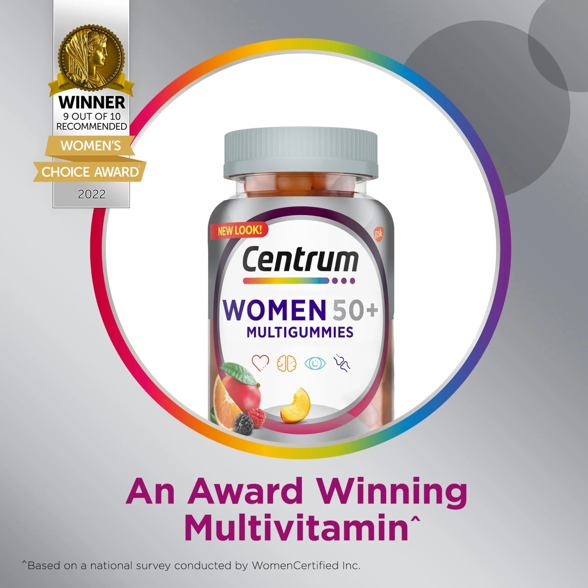 Centrum MultiGummies for Women 50 Plus, Multivitamin/Multimineral Supplement with Vitamins D3, E, B6, and B12 CentrumAu supplements