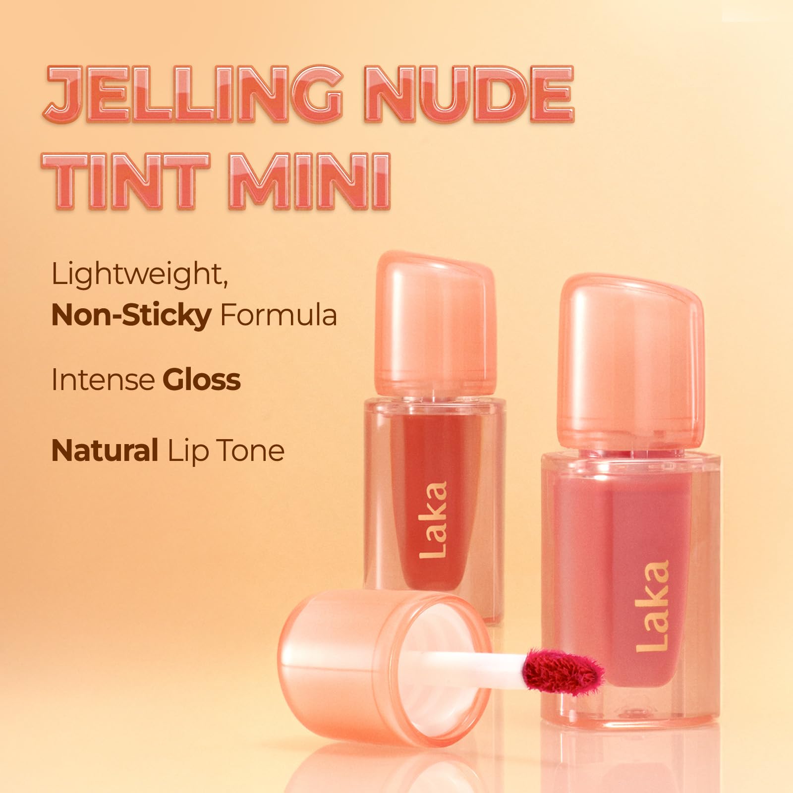 Laka Jelling Nude Gloss, Sheer Hydrating Lip Oil with No Stain, Non-Sticky, Nourishing Gloss for a Glowy Look, K-Beauty (#301 Figring, 1.9g/0.07oz) LakaAu supplements