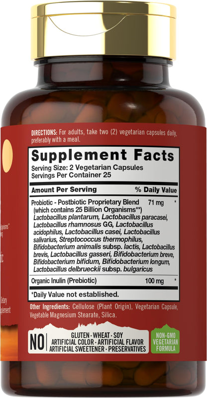Carlyle Prebiotic, Probiotic & Postbiotic | 25 Billion CFU | 60 Powder Pills | Men and Women CarlyleUS supplements