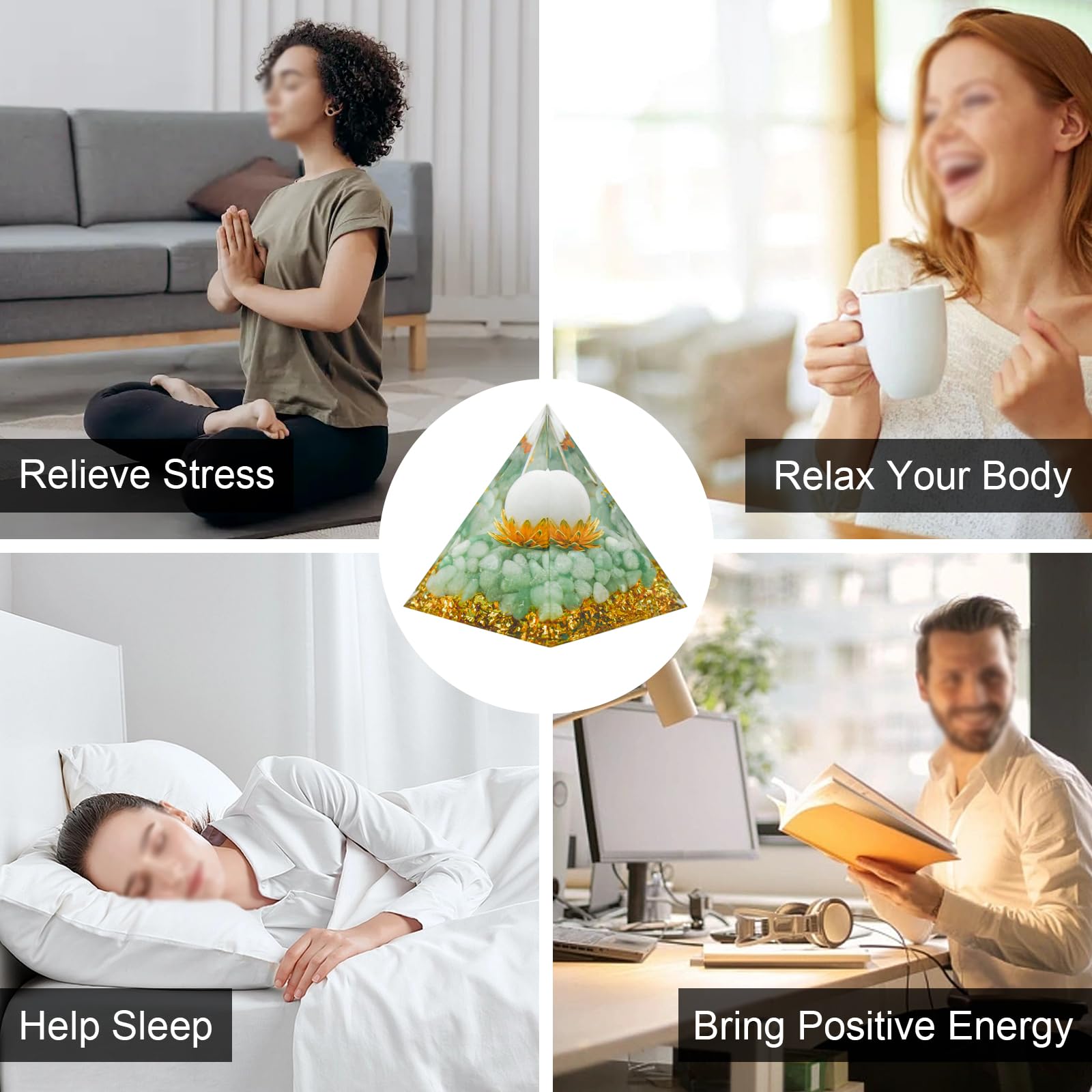 MrMrKura Orgone Pyramids Orgone Energy Pyramid Flower of Life Crystals Organite Obsidian MrMrKuraAu supplements