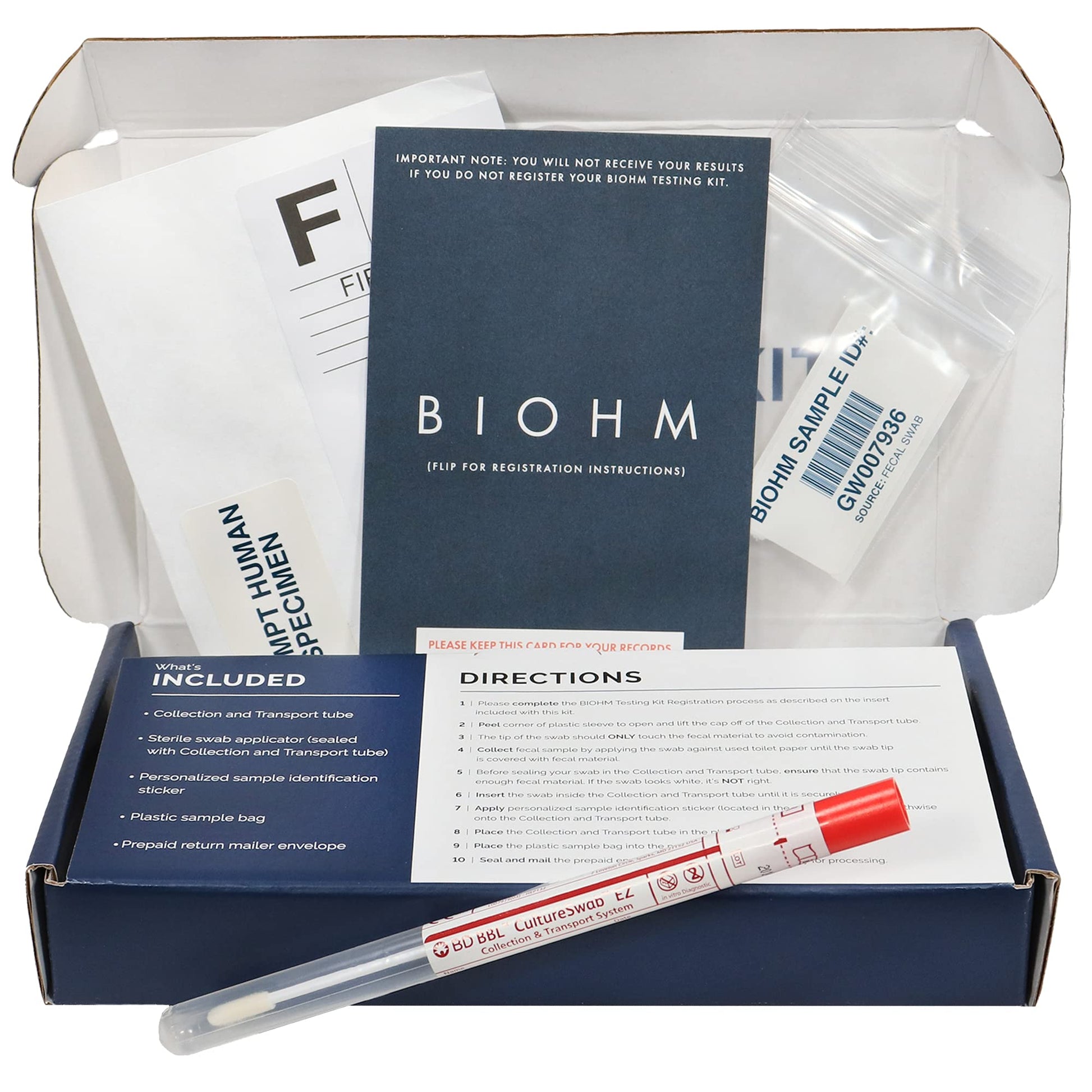 BIOHM Gut Health Test Kit for Microbiome and Digestive Health Analysis, Home Test Kit with Gut Score, Easy-to-Read Results and Actionable Recommendations BIOHMAu supplements