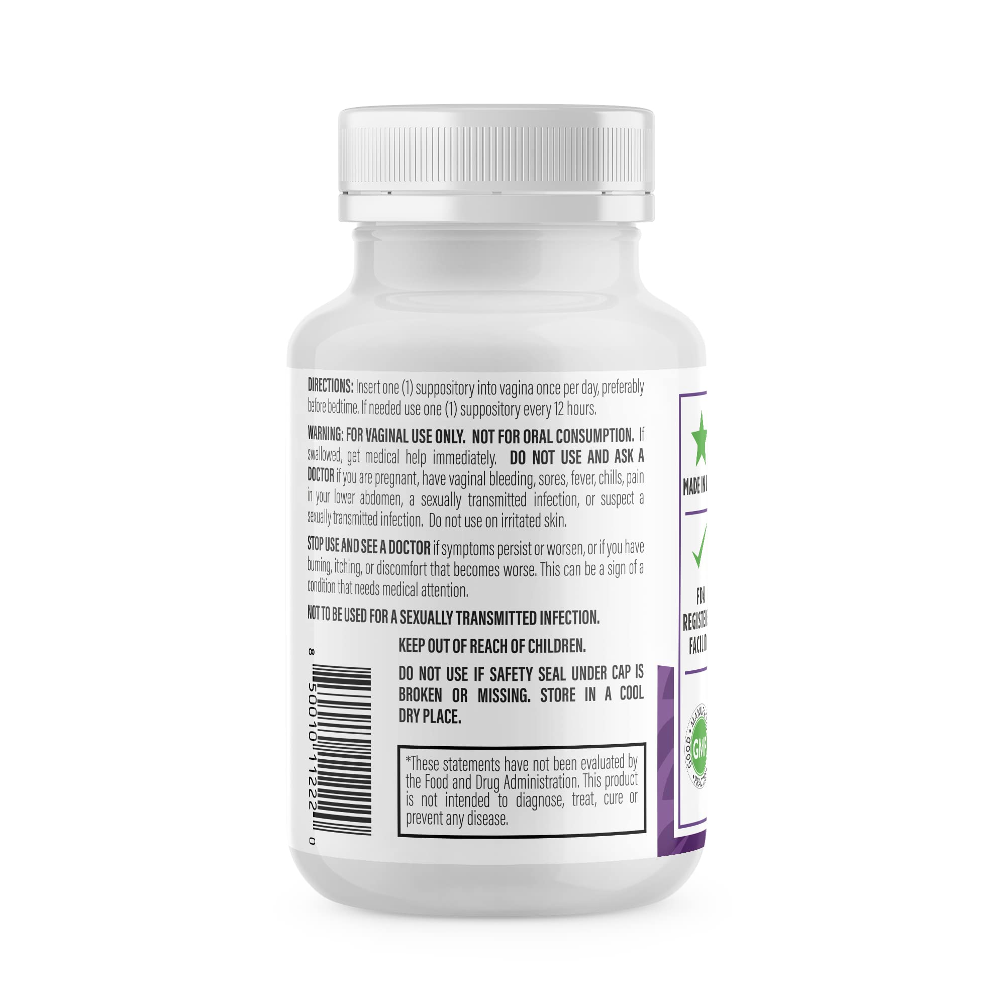 NewLife Naturals Boric Acid Vaginal Suppositories 600mg (60 Pack) with 28 Applicators - for pH Balance NewLife NaturalsAu supplements