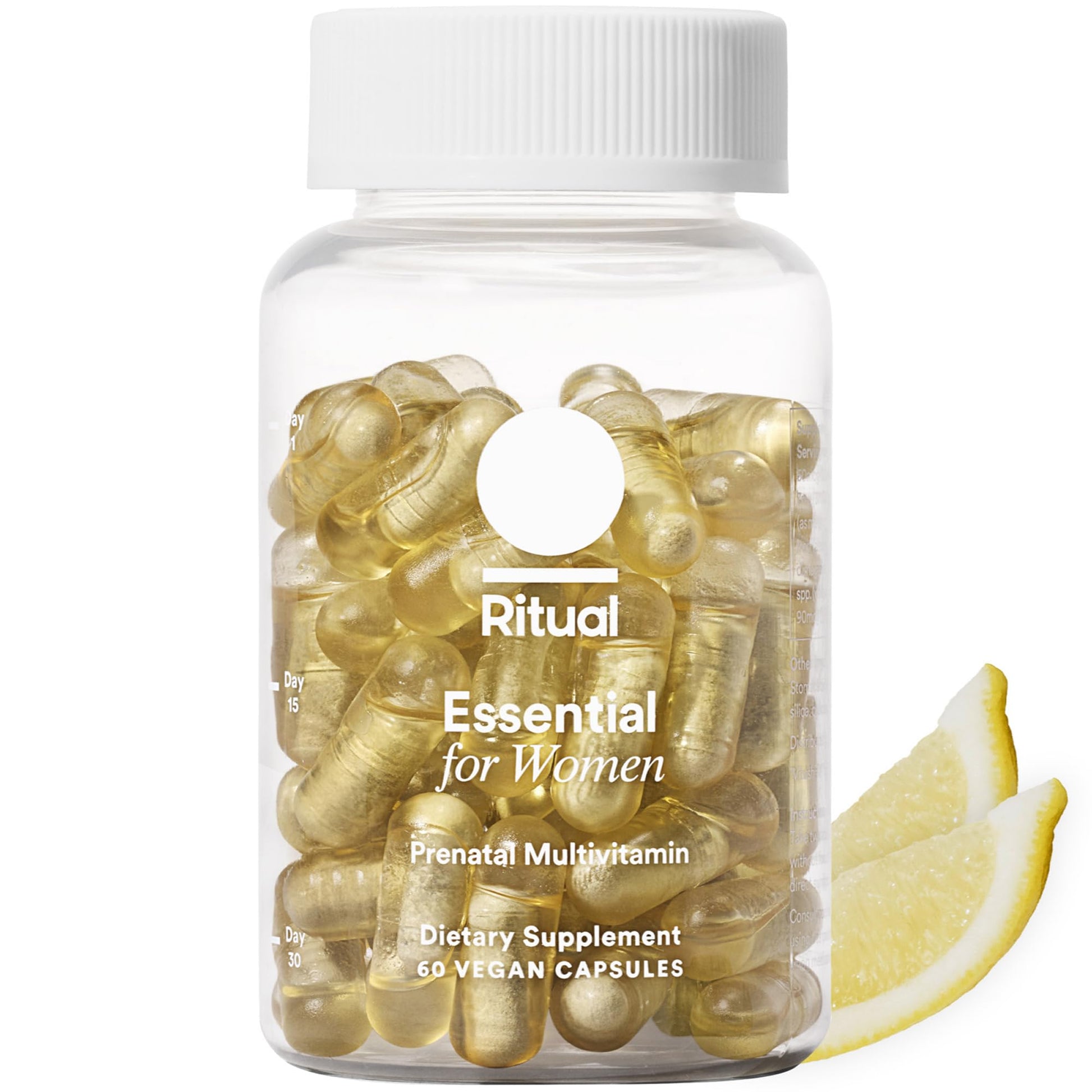 Ritual Essential for Women Prenatal Multivitamin: Folate & Choline for Neural Tube Support, Omega-3 DHA for Fetal Brain Development, Iron, Calcium-Helper D3 & K2, Non-GMO, Vegan, Citrus, 30 Days RitualUS supplements