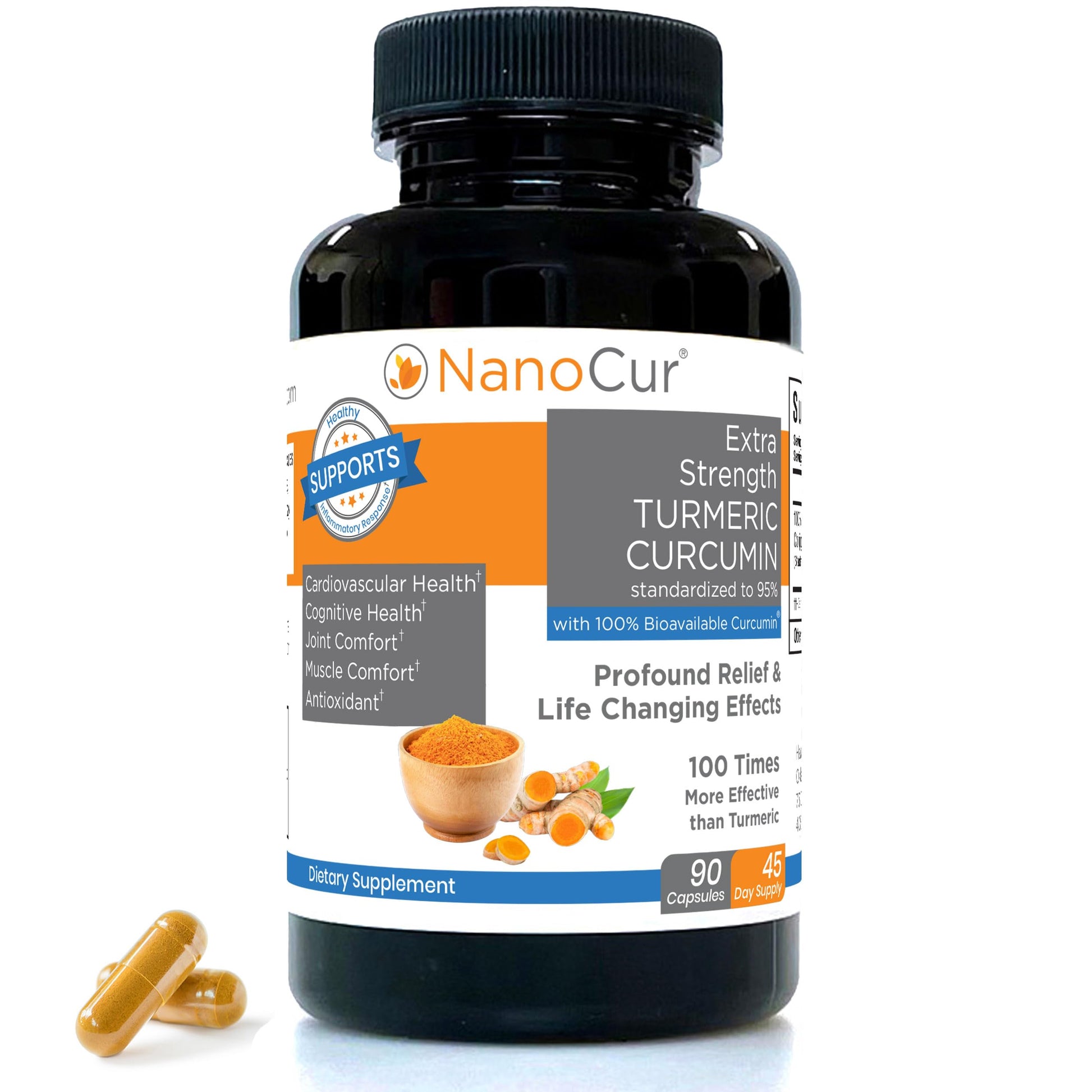 Nanocur Turmeric Curcumin - 100x More Active Than Turmeric, 170% More Active Than NanocurAu supplements