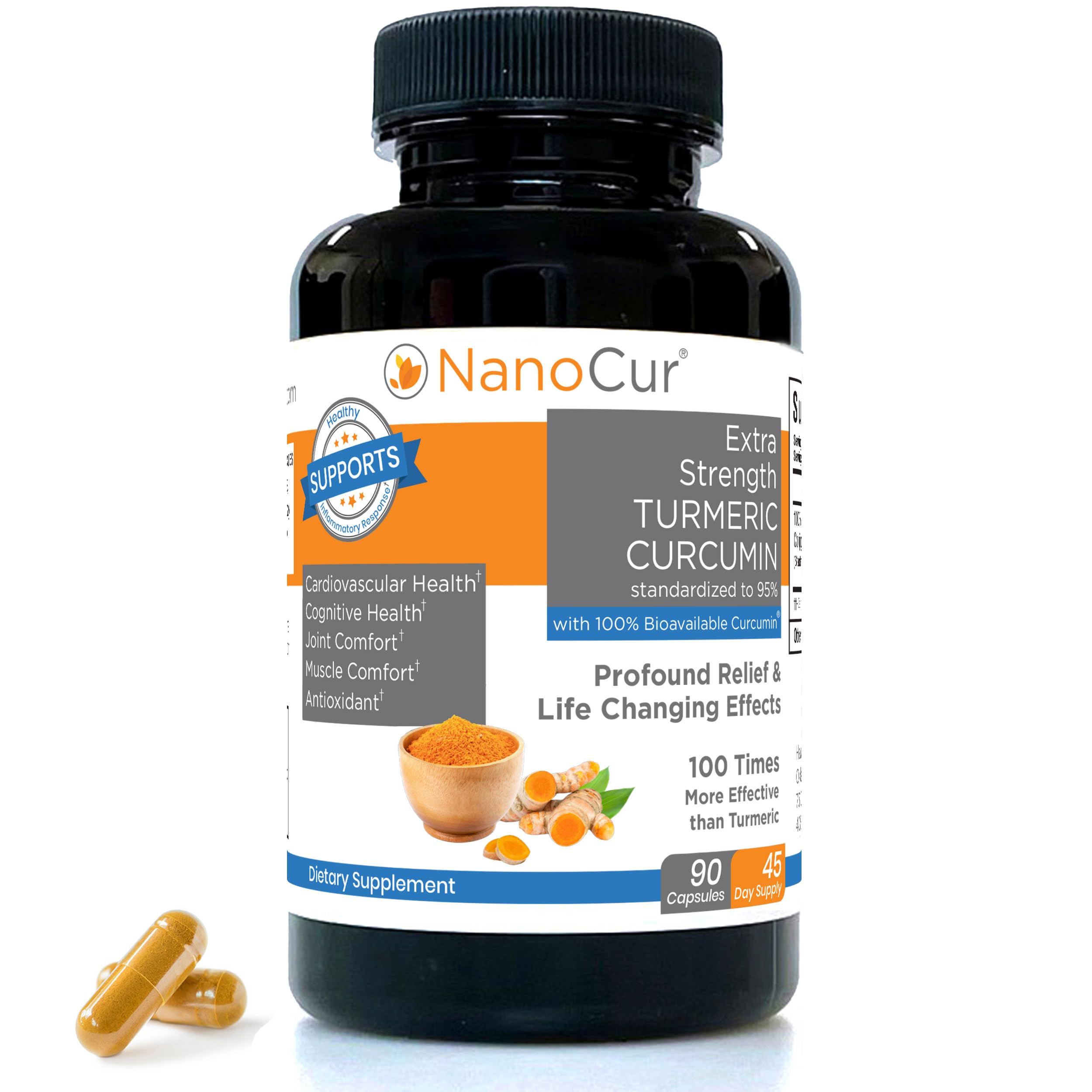 Nanocur Turmeric Curcumin - 100x More Active Than Turmeric, 170% More Active Than NanocurAu supplements