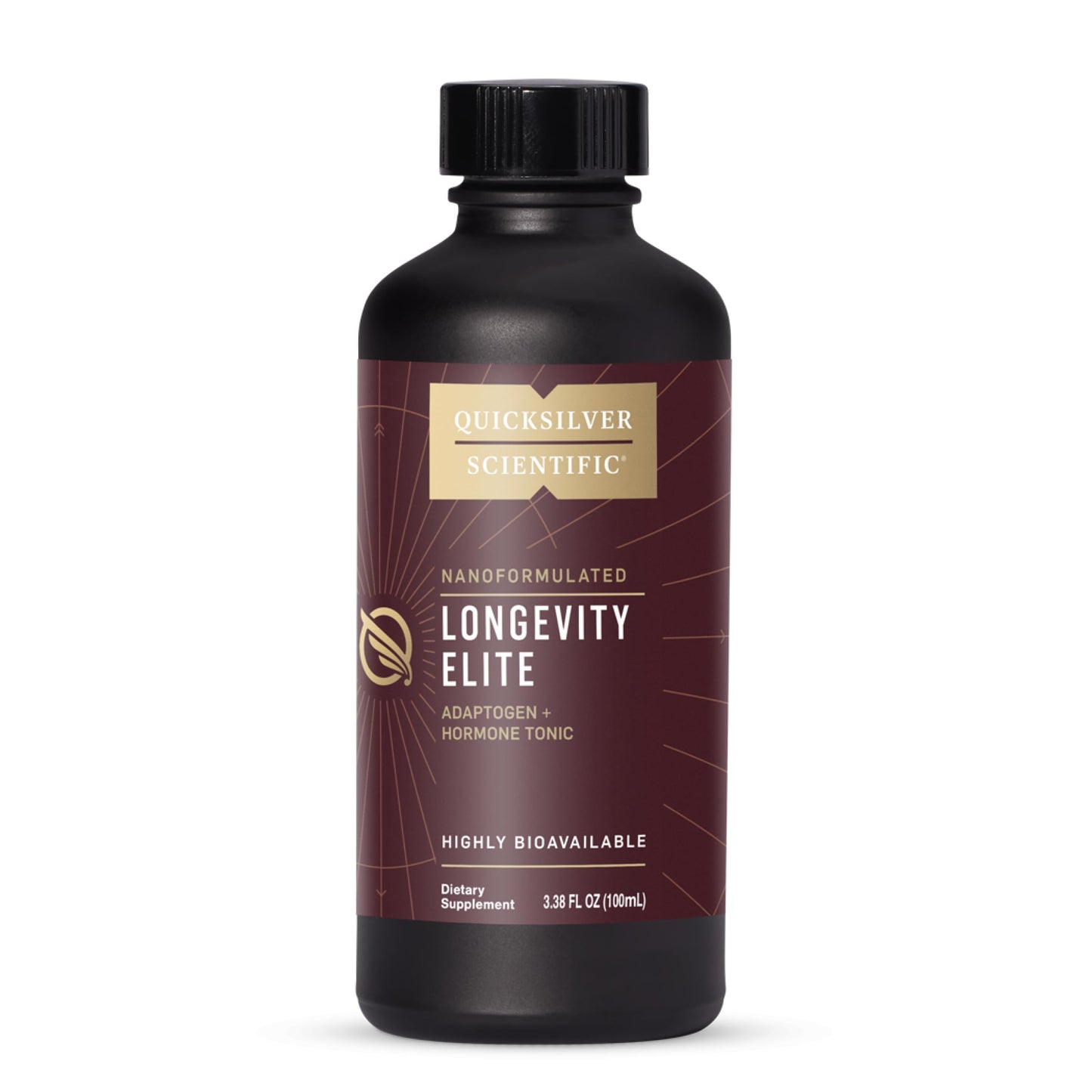 Quicksilver Scientific Longevity Elite - Liposomal Adaptogen + Pregnenolone Tonic - Herbal Supplements Designed for Age Optimization Support While Targeting AMPK, Sirtuins + Telomeres (100ml) Quicksilver ScientificUS supplements