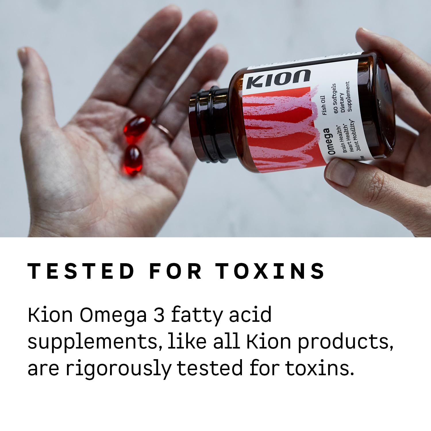 Kion Omega - Omega 3 Fatty Acid Supplements - DHA Supplements - Mini Fish Oil Softgels - Omega 3 DHA EPA Fish Oil Pills - Fish Oil 1,000 mg - 30 Servings KionAu supplements