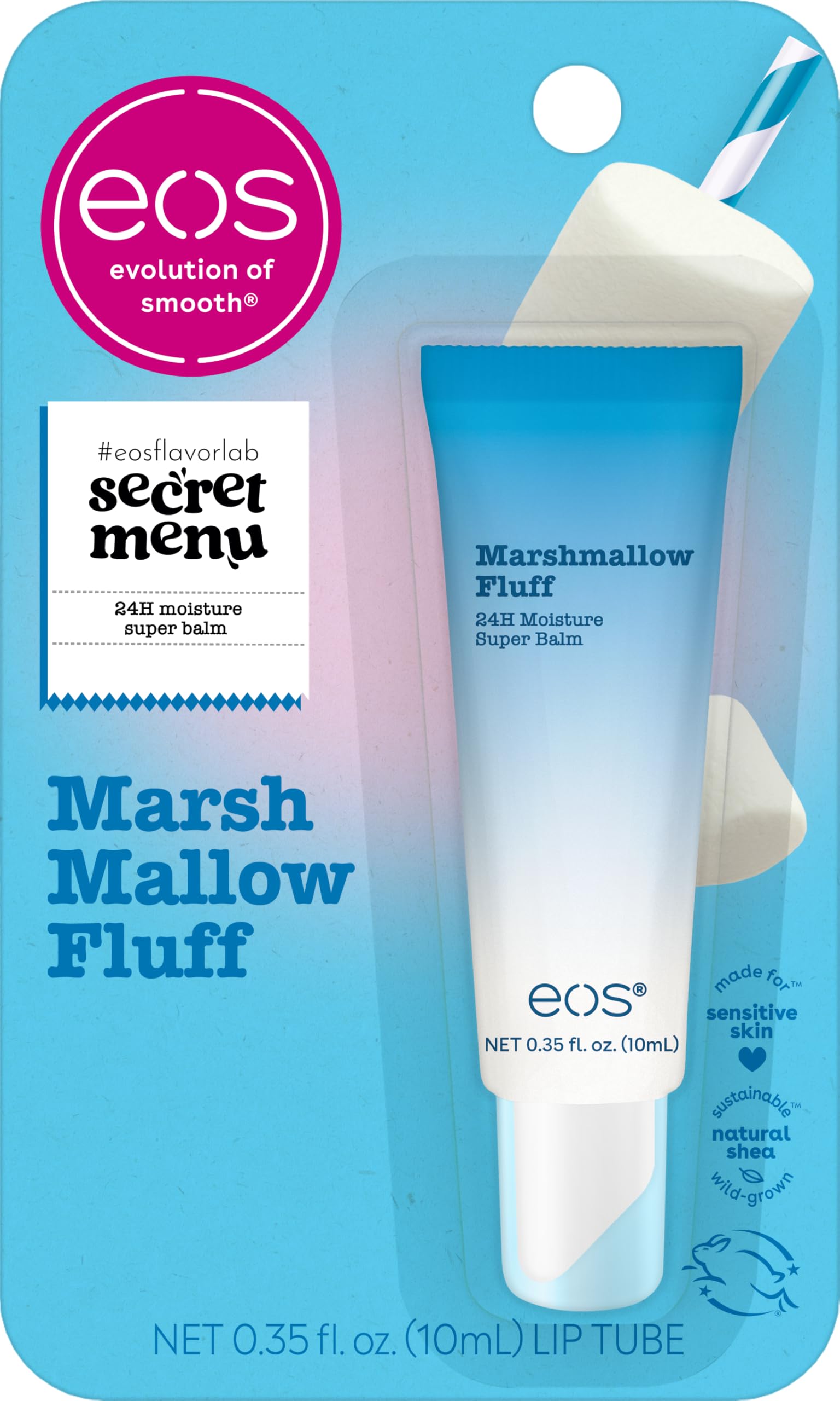 eos 24H Moisture Super Balm - Marshmallow Fluff, Lip mask, Moisturizing, Lip Treatment, Limited-Edition Skincare, 0.35 fl oz eosAu supplements