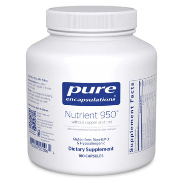 Pure Encapsulations Nutrient 950 Without Copper & Iron | Hypoallergenic Multi-Vitamin/Mineral Formula for Optimal Health | 180 Capsules Pure EncapsulationsAu supplements