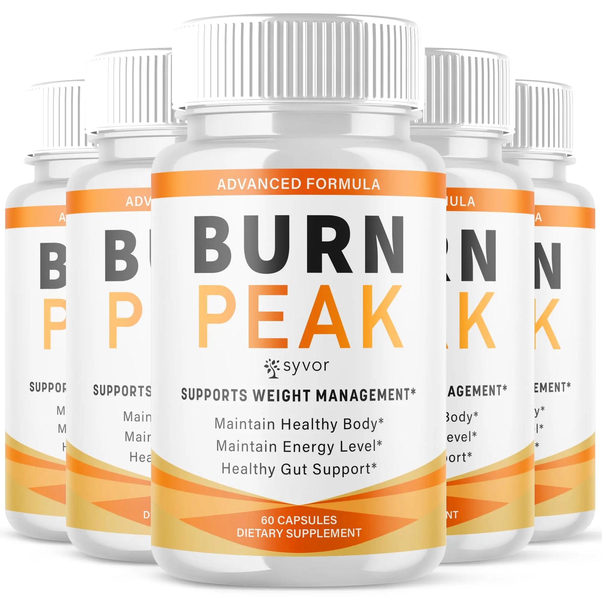 (5 Pack) Burn Peak Capsules, Official Burnpeak Pink Salt Pills with All Natural Ingredients, Advanced Health and Wellness Supplement with Premium Vitamins for Active Lifestyle Support (300 Capsules) SyvorAu supplements