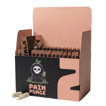 Mortals Pain Purge Daily Comfort Capsules — 7-Ingredient Botanical Blend with Turmeric, Boswellia, Willow Bark & Ginger — Vegan, cGMP, Made in USA (15 Pouches) MortalsAu supplements