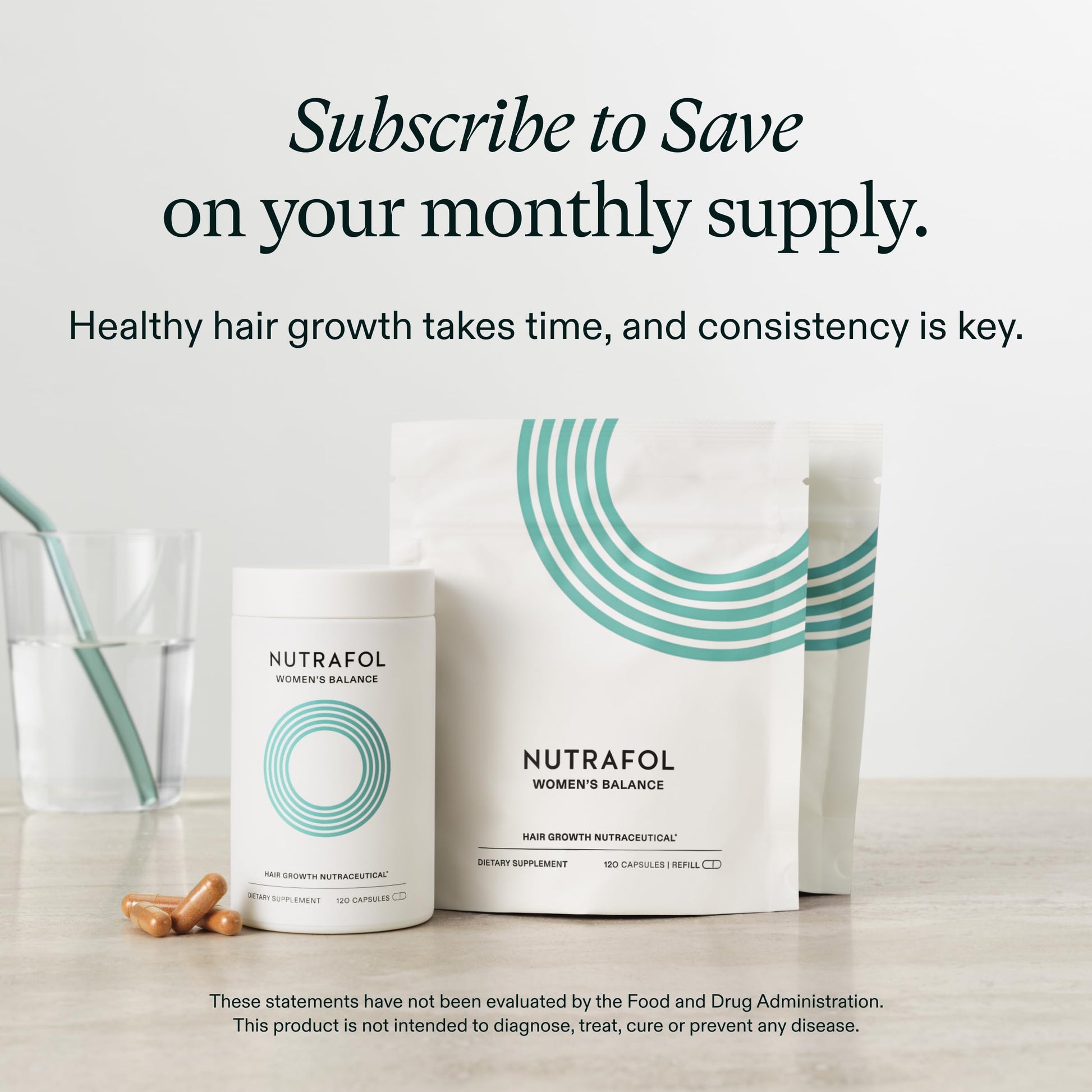 Nutrafol Women's Balance Hair Growth Supplements, Ages 45 and Up, Clinically Proven for Visibly Thicker Hair and Scalp Coverage, Dermatologist Recommended - 1 Month Supply NutrafolUS supplements