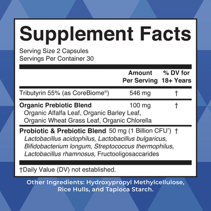 MARYRUTH'S Complete Gut Health+ Capsules | 5 Probiotic Blend | Butyrate | Corebiome® | Vegan Gut Support | Support Gastrointestinal Health & Microbiome MARYRUTH'SUS supplements