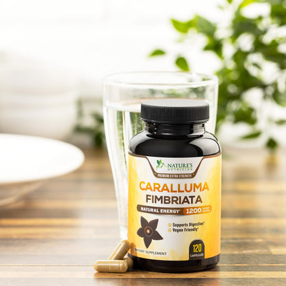 Pure Caralluma Fimbriata Extract Highly Concentrated 1200mg - Natural Endurance Support Nature's NutritionUS supplements