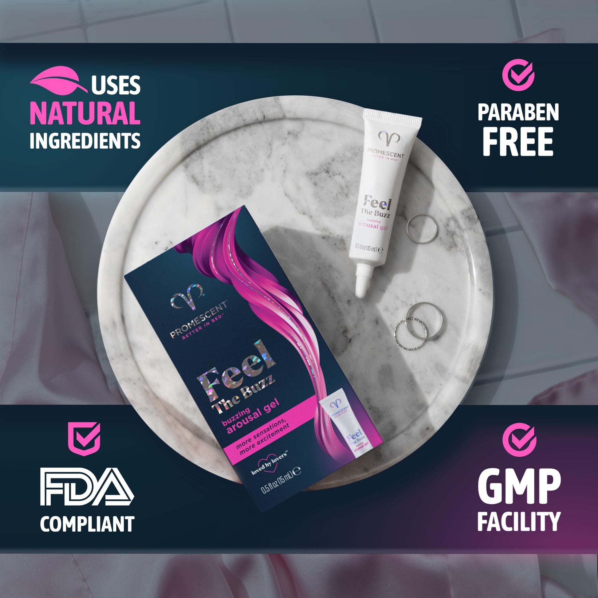 Promescent Buzzing Gel for Women – Arousal Enhancing Intimate Lubricant, Non-Sticky & Long-Lasting, Personal Lube for Increased Heightened Feeling, 75 Uses (15ml) PromescentAu supplements