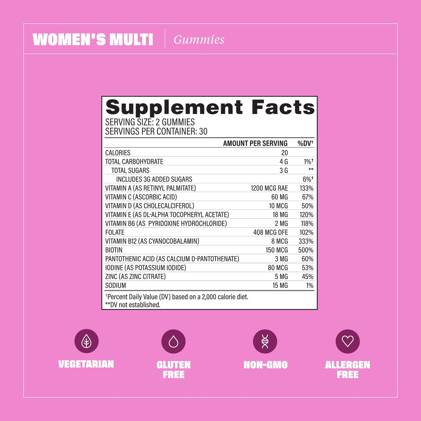 Health By Habit Womens Multivitamin Gummies (60 Gummies) - Non-GMO, Gluten Free Health By HabitUS supplements