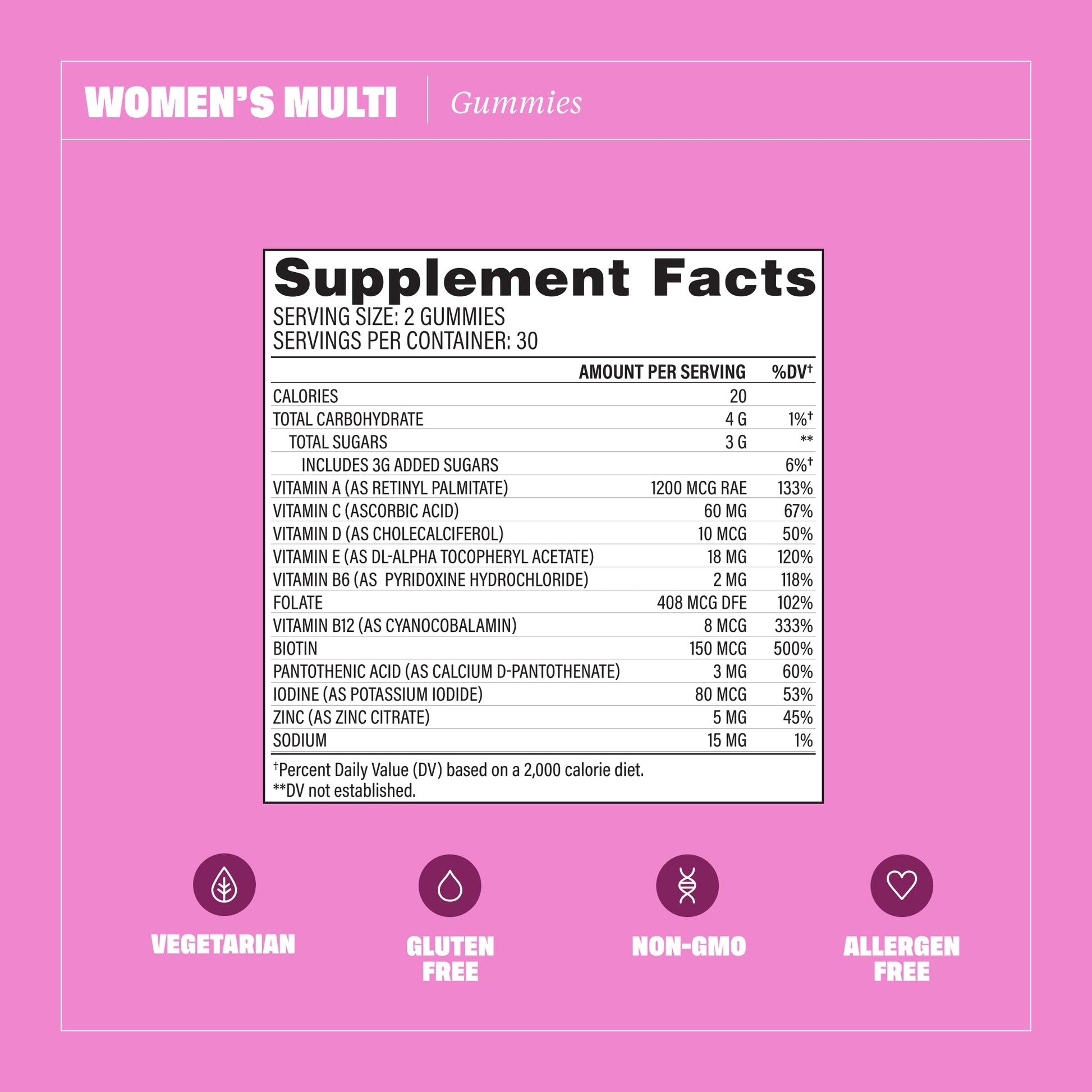 Health By Habit Womens Multivitamin Gummies (60 Gummies) - Non-GMO, Gluten Free Health By HabitAu supplements