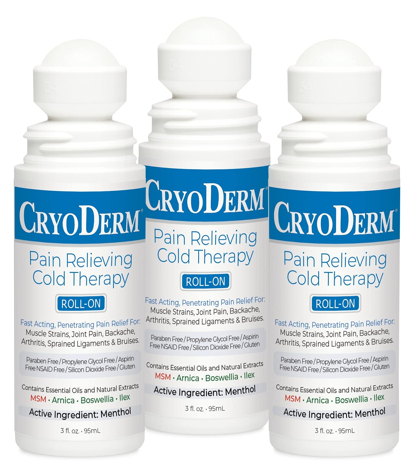 Cryoderm Roll-On 3-Pack, 3 Fl Oz (Pack of 3) CryoDermAu supplements