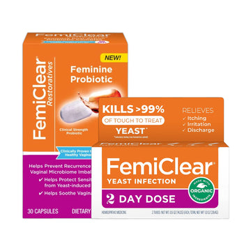 FemiClear 2-Day Dose Yeast Infection & Daily Dual-Action Probiotic, Natural Ingredients FemiClearAu supplements