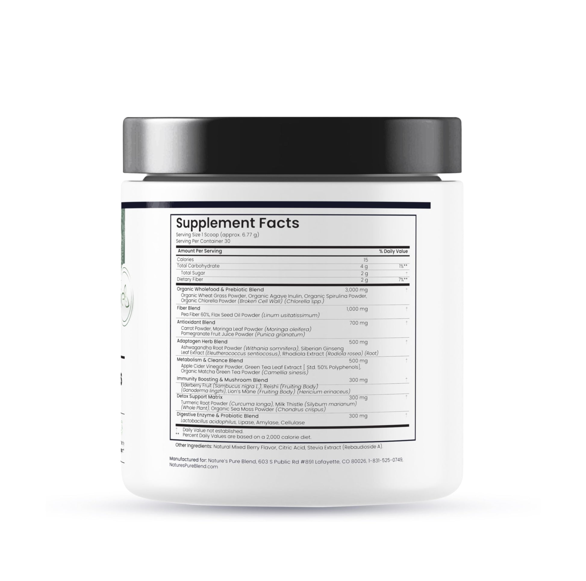Nature's Pure Blend Super Greens Powder – Organic Greens Superfood Powder Supplements for Green Juice & Smoothie – Probiotic - Drink Mix for Energy Wellness and Digestion (Matcha Flavor, 30 Servings) Nature's Pure BlendAu supplements