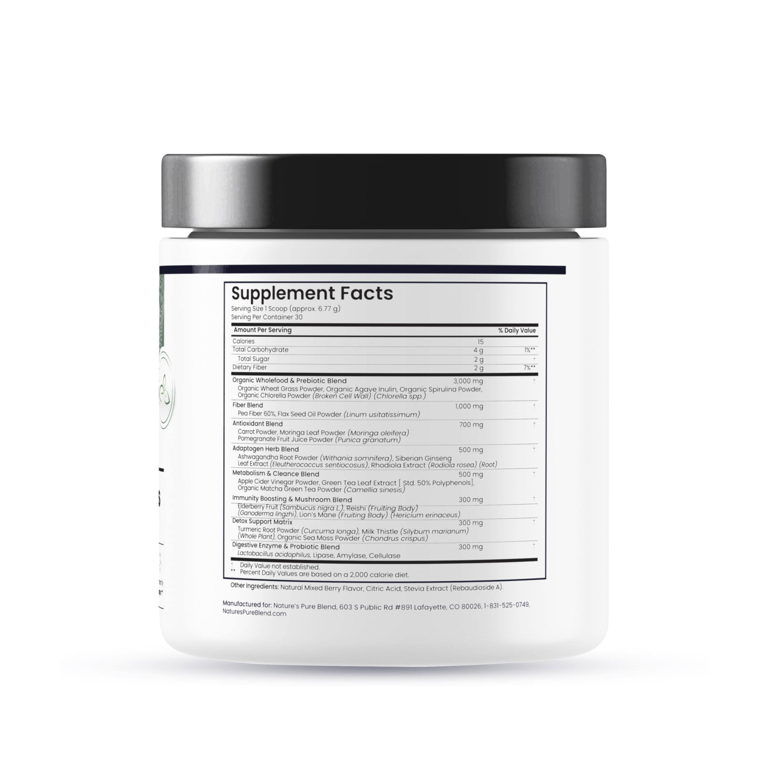 Nature's Pure Blend Super Greens Powder – Organic Greens Superfood Powder Supplements for Green Juice & Smoothie – Probiotic - Drink Mix for Energy Wellness and Digestion (Matcha Flavor, 30 Servings) Nature's Pure BlendAu supplements