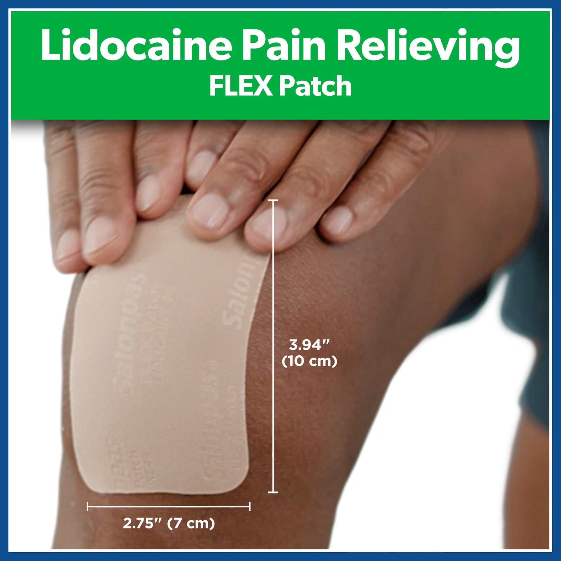 Salonpas Maximum OTC Strength Lidocaine 4% Pain Relieving Flex Patch, Apply for Up to 8 Hours, Unscented, Thin, Flexible, Lightweight, Patch Stays in Place, 7 Patches SalonpasAu supplements