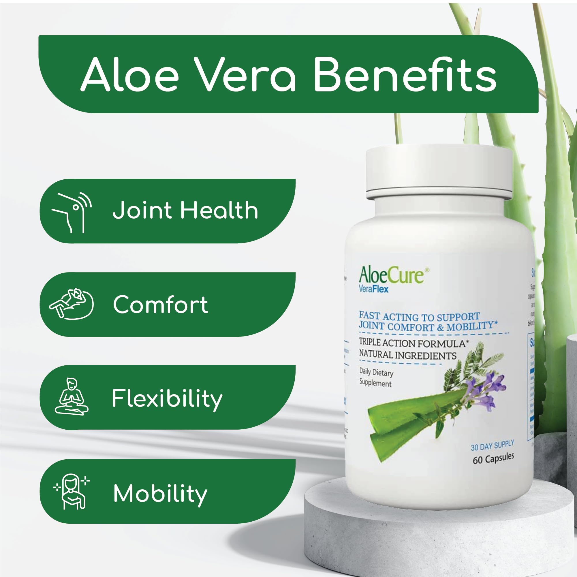 AloeCure VeraFlex Natural Joint Support Supplement with USDA Organic Aloe Vera AloeCureUS supplements