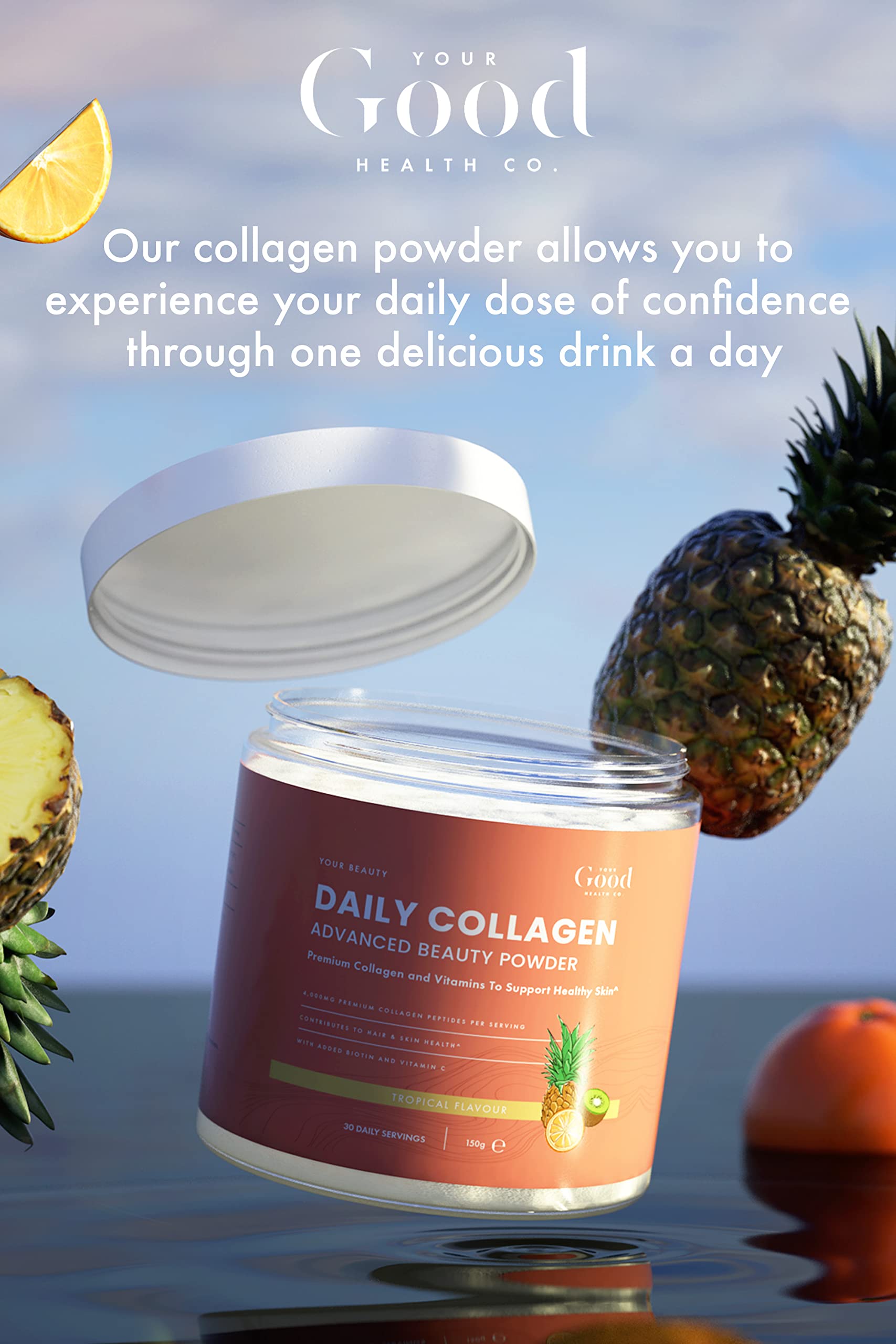 Your Good Health Co. – Your Beauty Premium Collagen Powder, Tropical | 150g Your Good Health Co.Au supplements